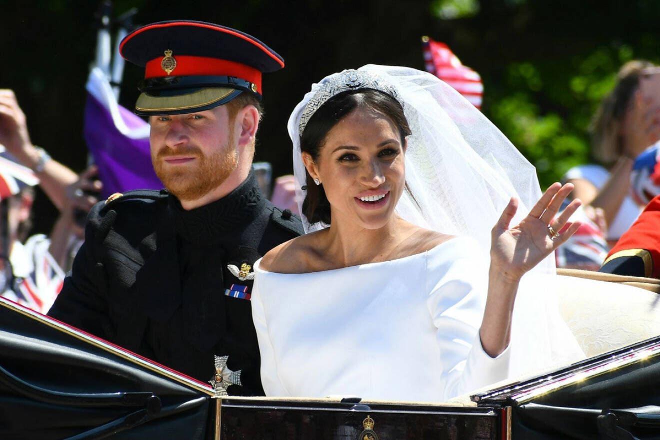 Prins Harry och Meghan Markle gifte sig 19 maj 2018.