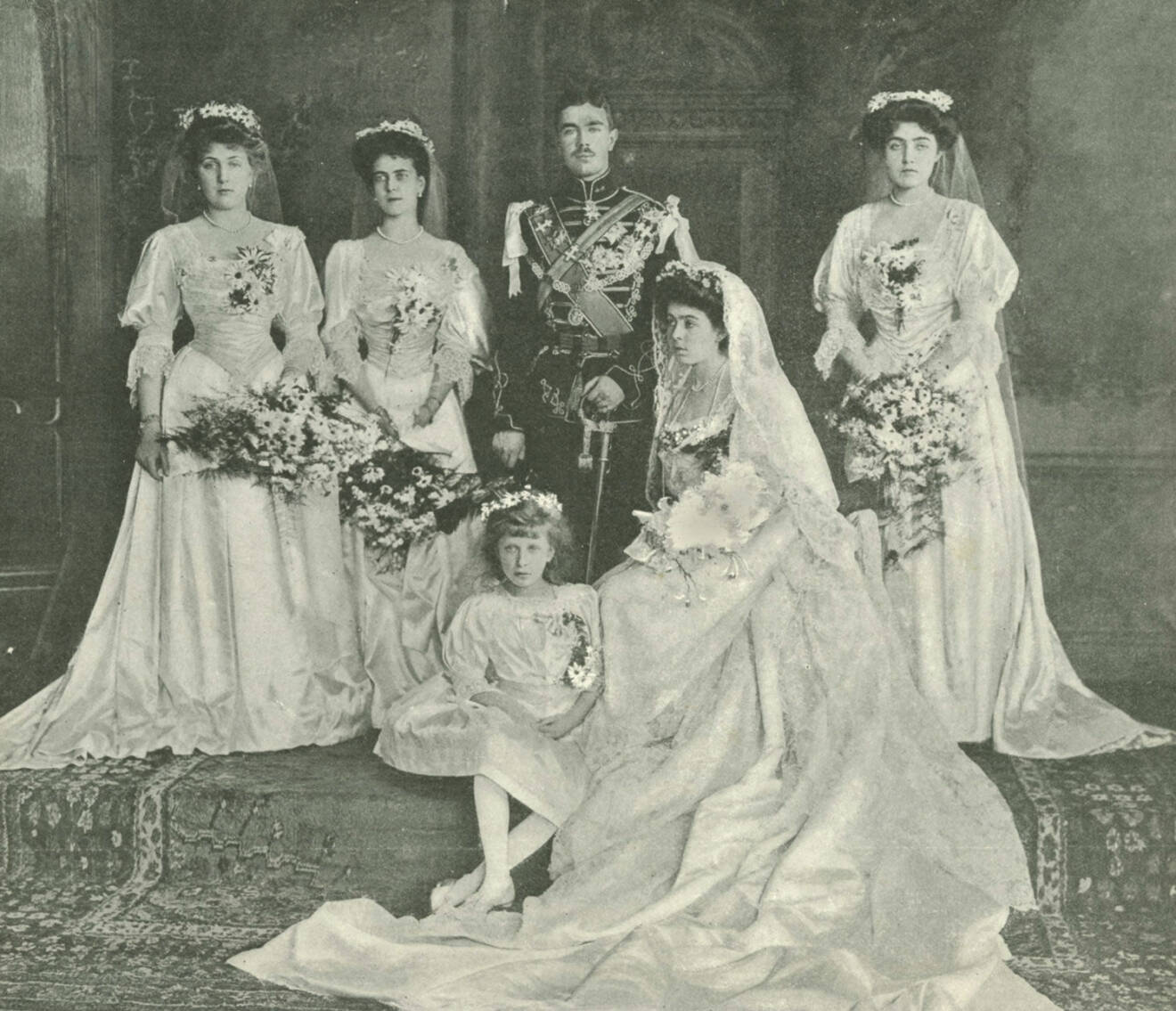 Oscar II var kung 1905 när Gustaf Adolf gifte sig med sin Margaret. Samma kyrka som för prins Harrys och Meghan Markles bröllop.
