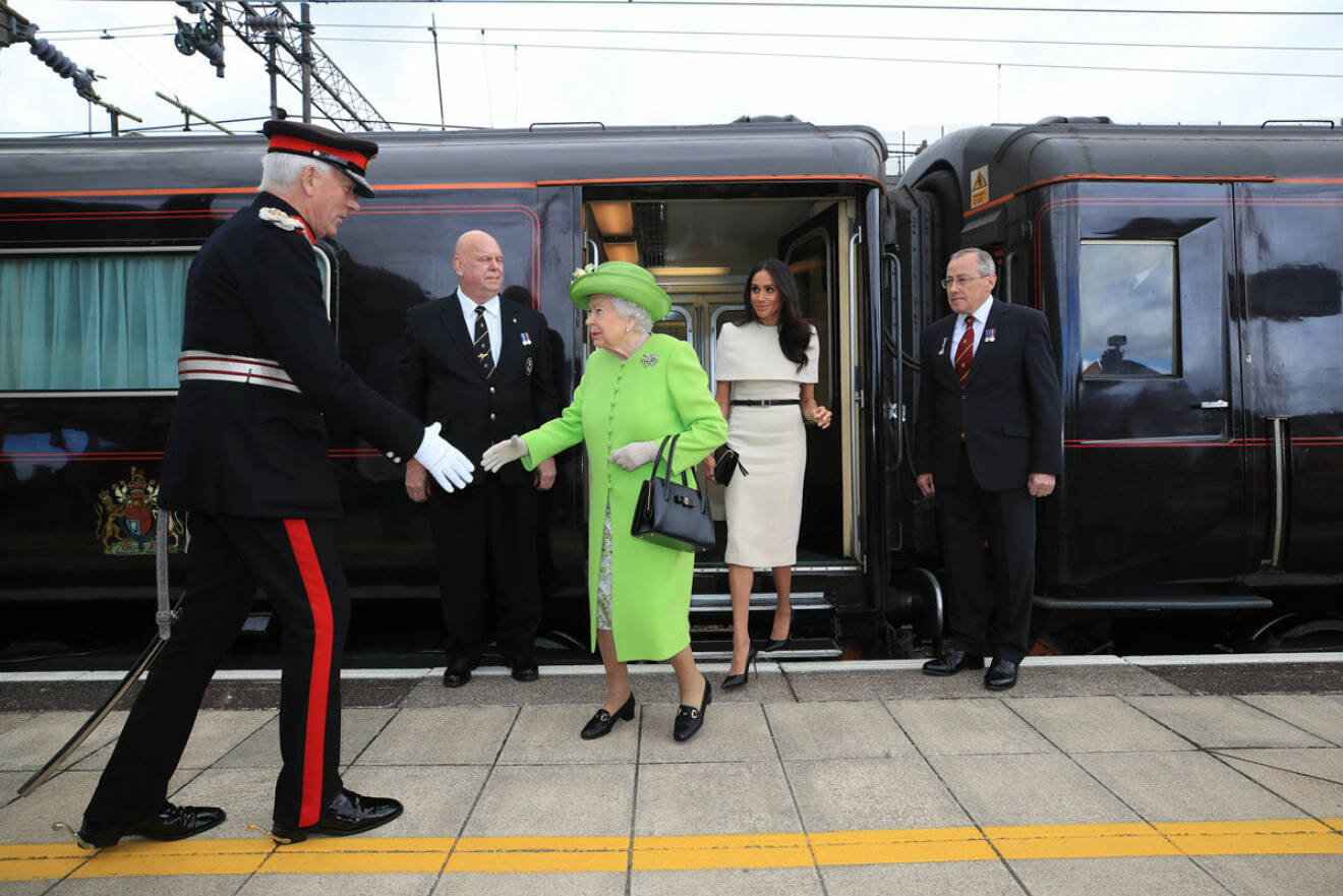 Meghan och Elizabeth åkte The Royal Train.