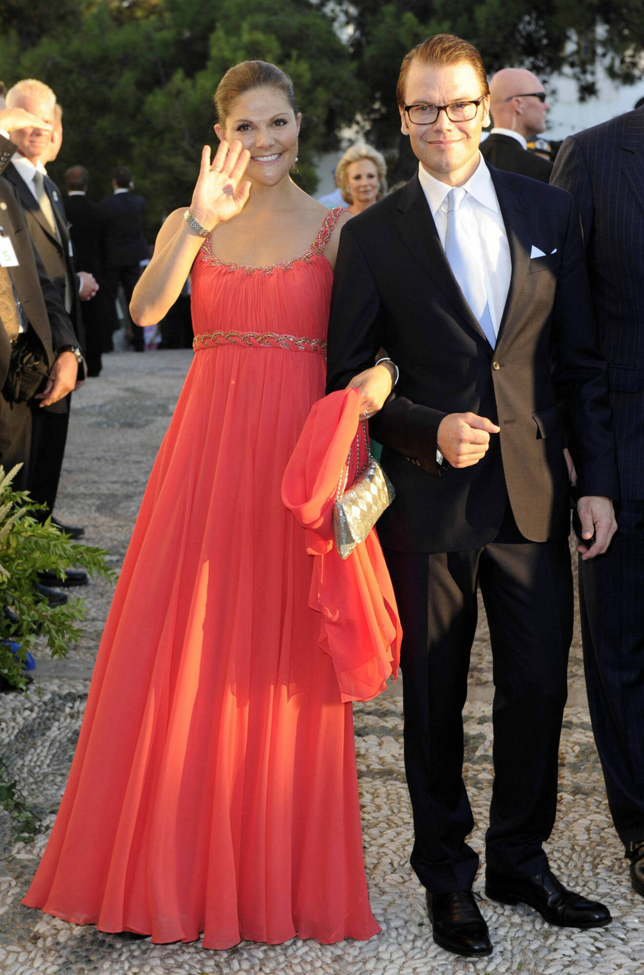 Kronprinsessan Victoria och prins Daniel var nygifta när de var självklara bröllopsgäster på grekiska prins-bröllopet.
