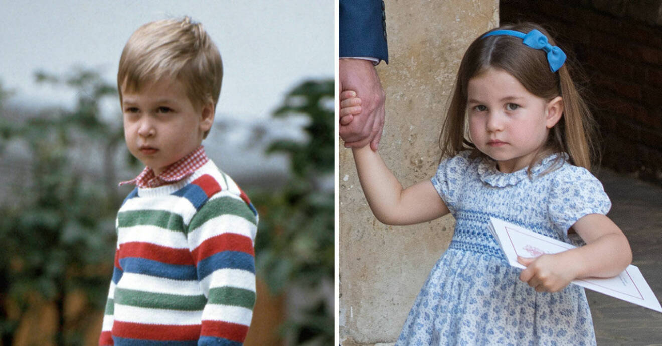 Prins William och prinsessan Charlotte.