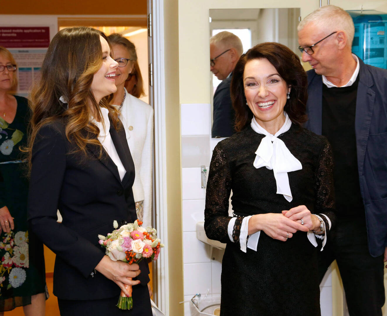 Prinsessan Sofia fick se hela mottagningen och även träffa en patient med alzheimers.