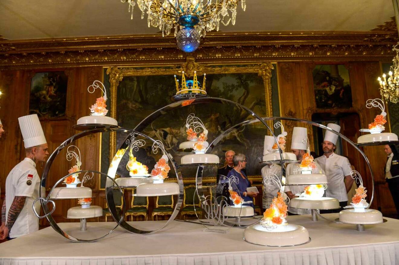Prins Carl Philips och prinsessan Sofias spektakulära bröllopstårta.