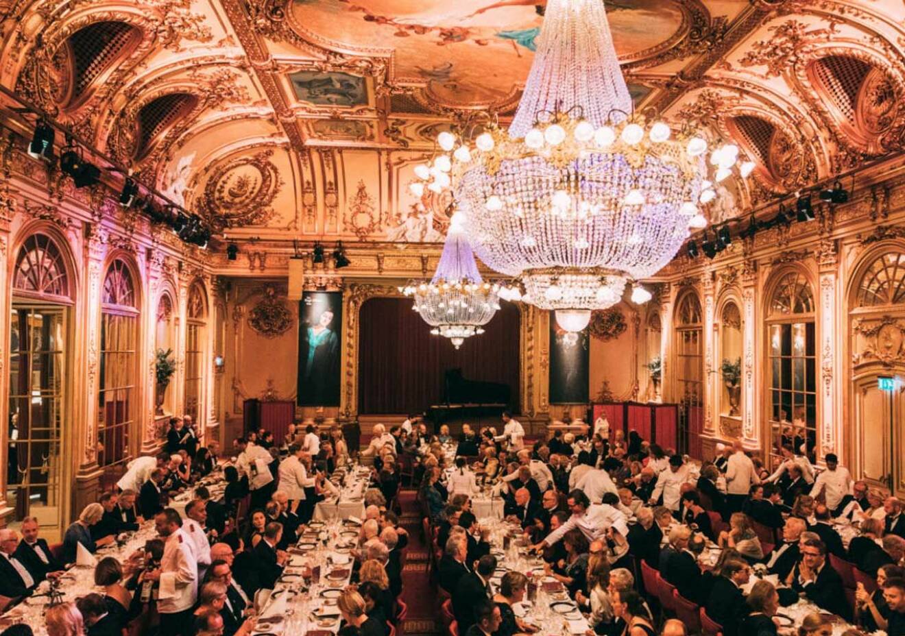 Efter prisceremonin för Birgit Nilsson Prize 2018 fortsatte festen med en galamiddag på Grand Hotel i Stockholm.