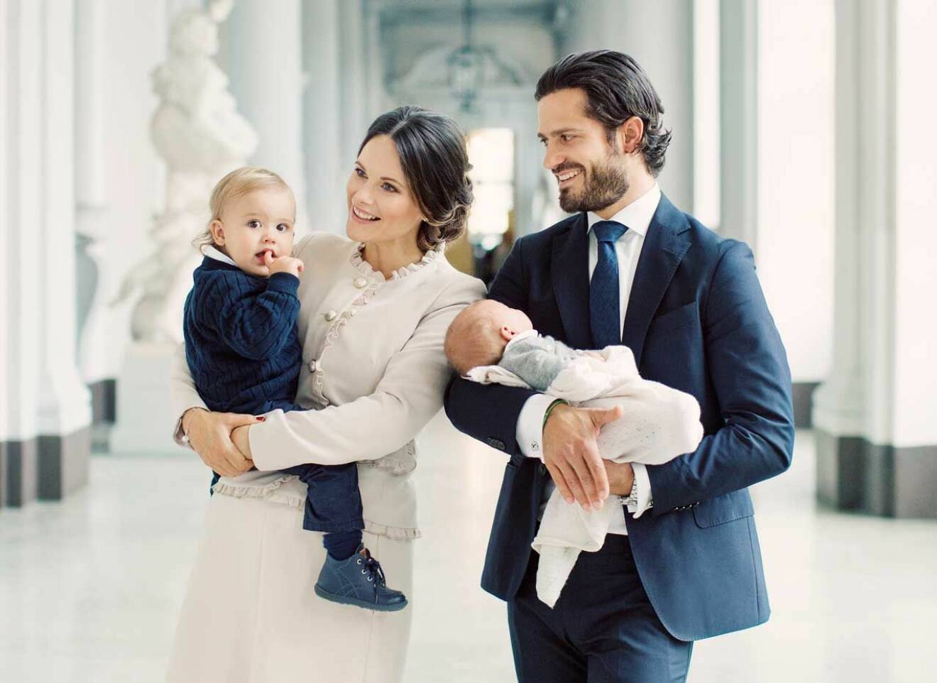 Prinsessan Sofia, prins Carl Philip och prinsarna Alexander och Gabriel. 