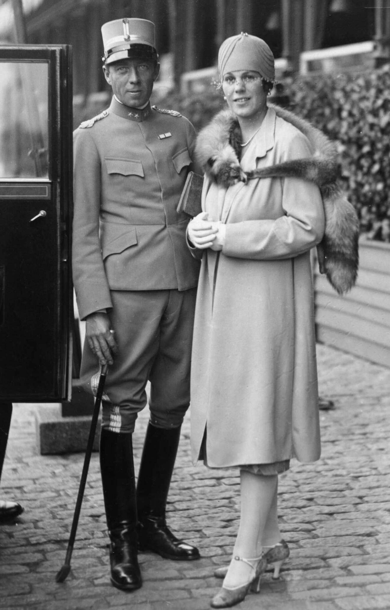 Folke Bernadotte med sin amerikanske hustru Estelle. Det är från henne som prinsessan Estelle har fått sitt namn.