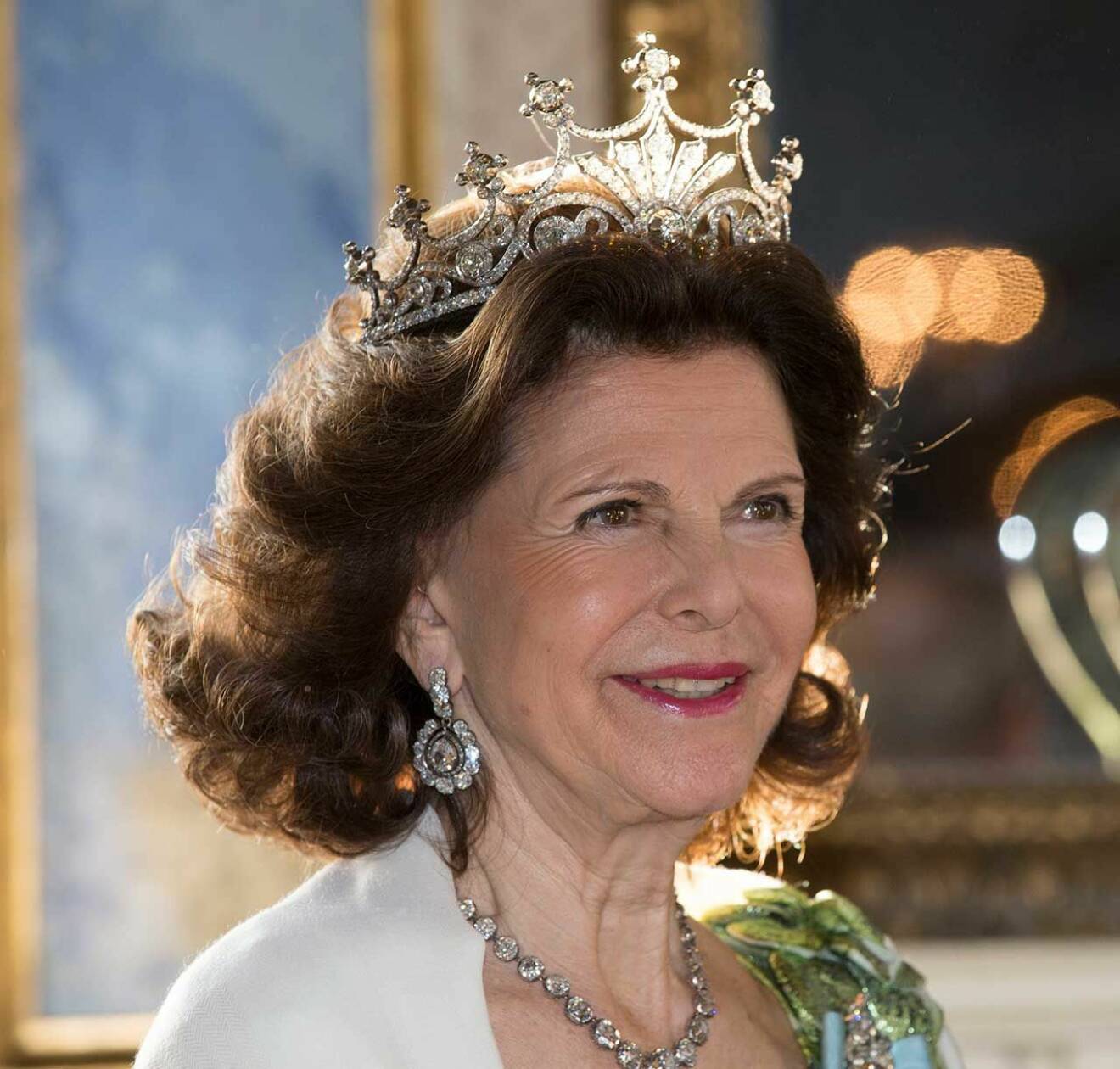 Drottning Silvia i Drottning Sofias diadem