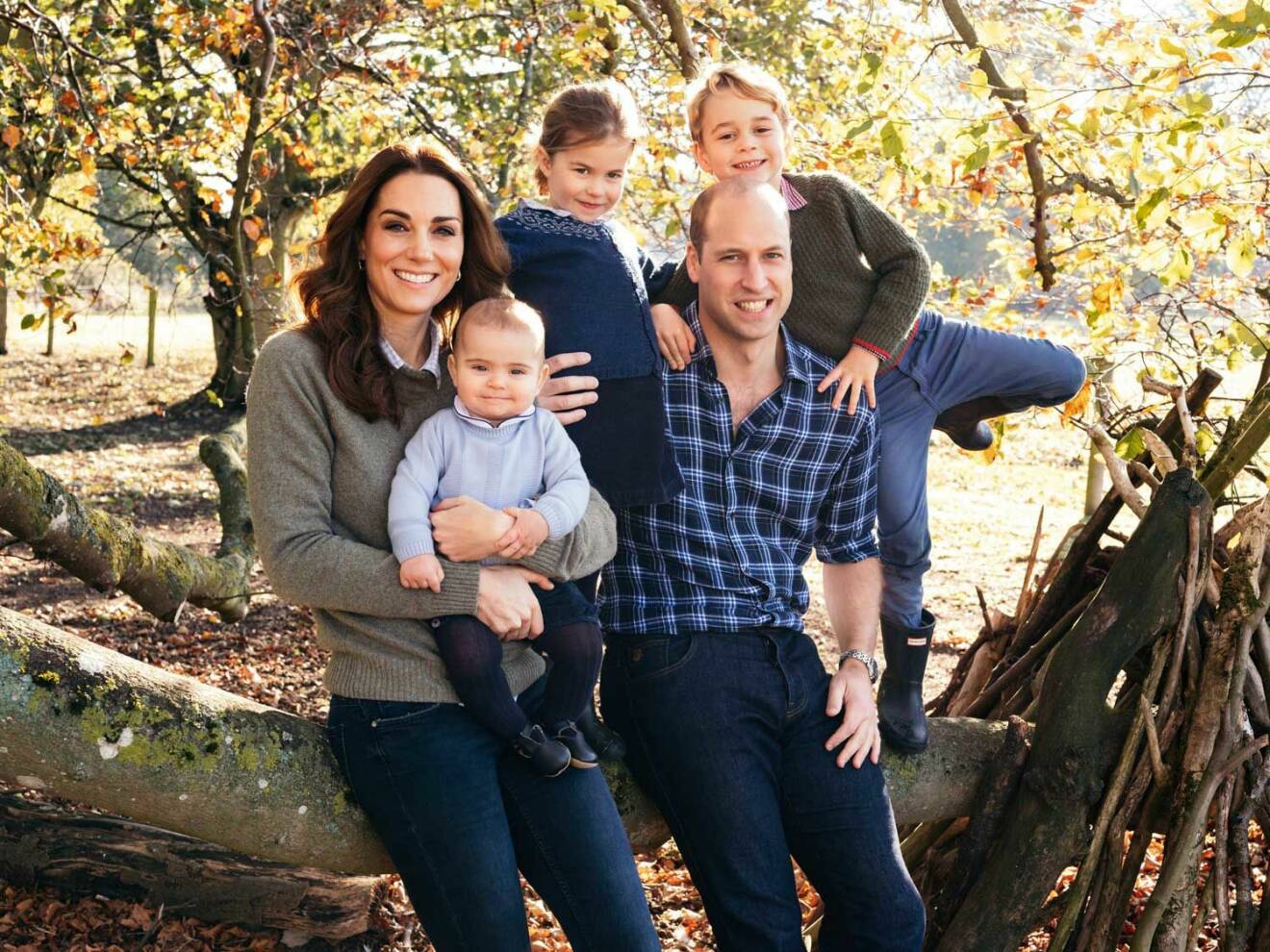 William, Kate och barnen önskar god jul