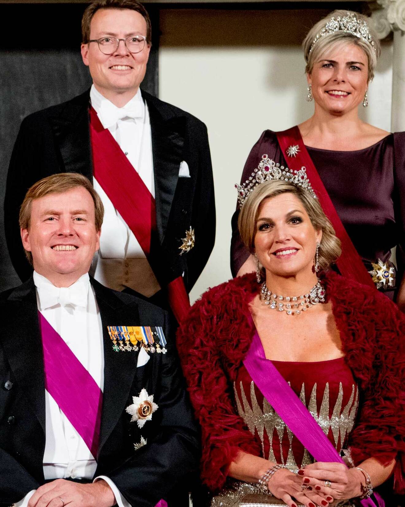 Prins Constantijn, prinsessan Laurentien. Kung Willem-Alexander, drottning Máxima.