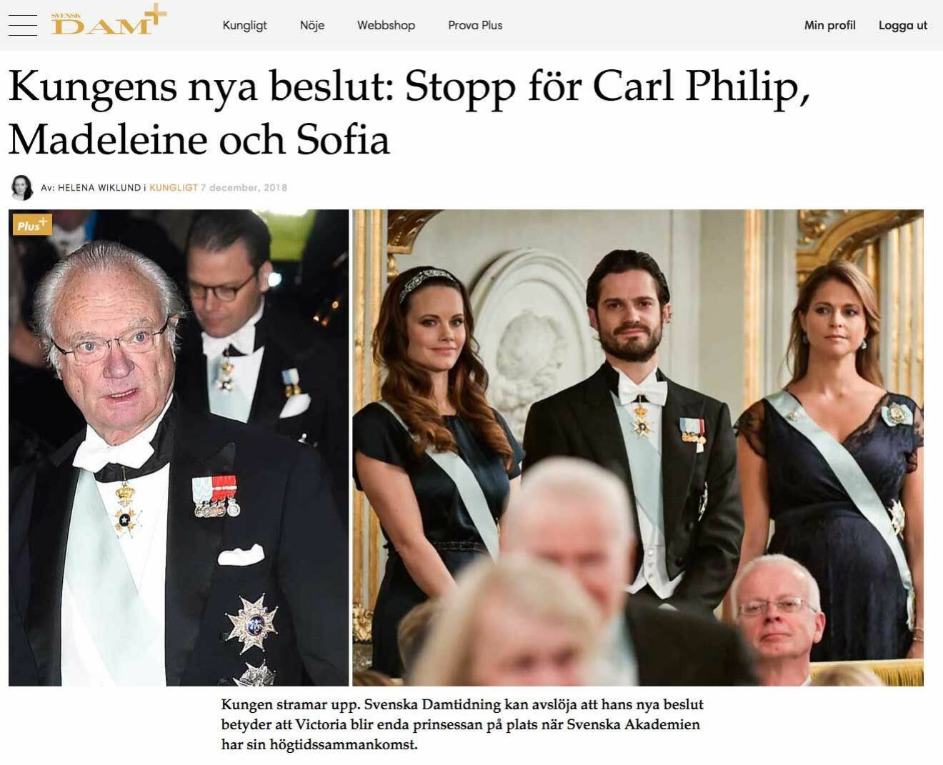 Kungens nya beslut: Stopp för Carl Philip, Madeleine och Sofia 