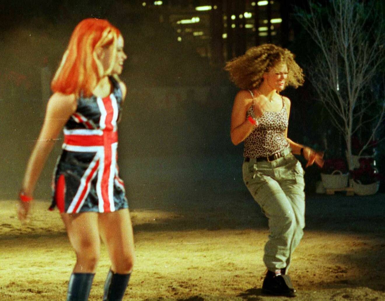 Prinsessan Madeleine som Mel B i Spice Girls i Globen 1997.