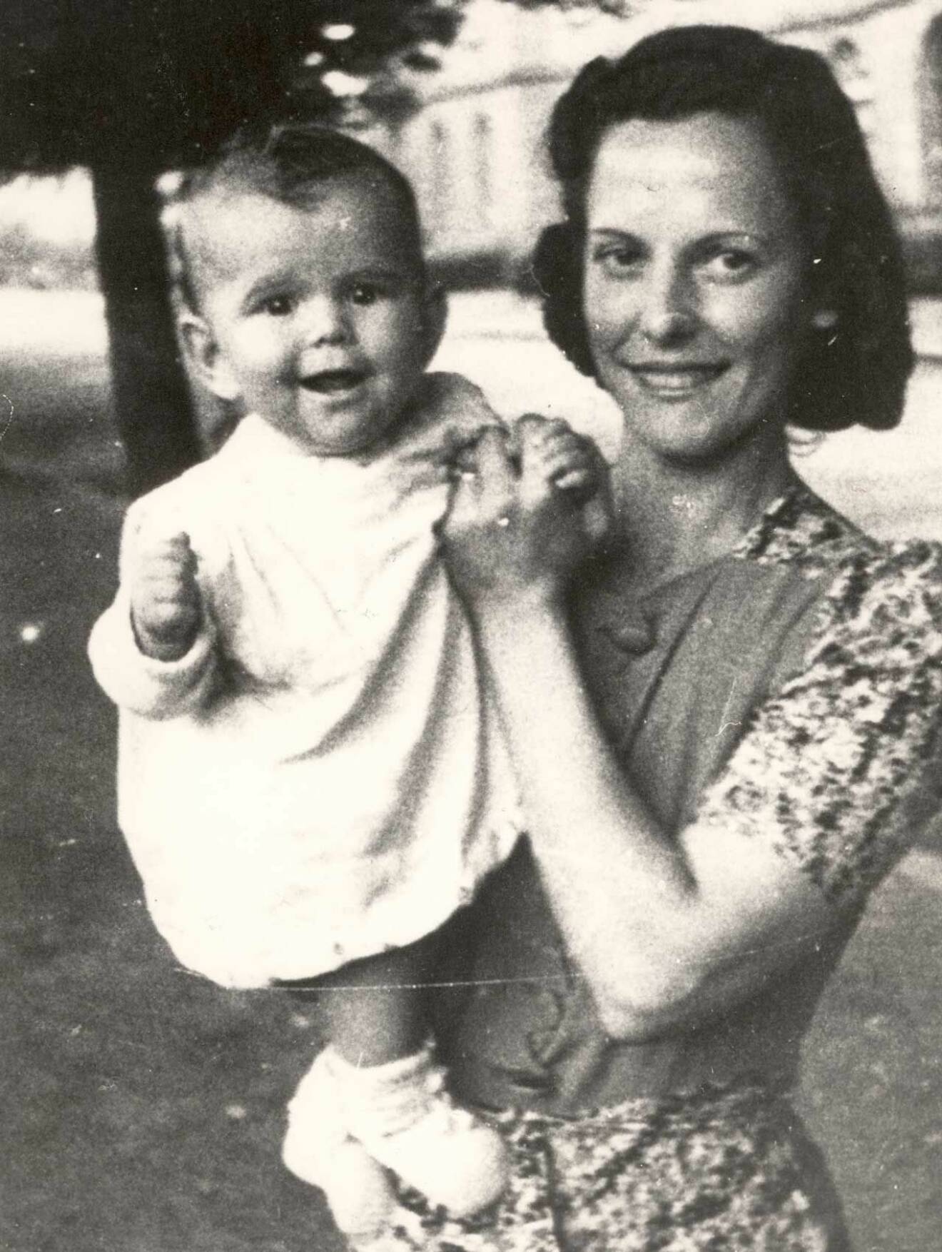 Drottning Silvia. Silvia Sommerlath med sin mamma Alice Sommerlath.