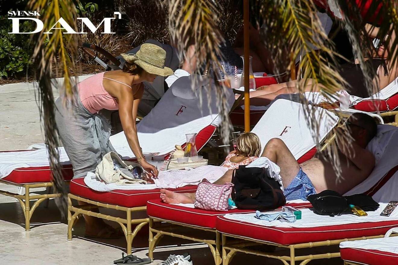 Prinsessfamiljen Madeleine chris leonore och adrienne njöt av en härlig söndag i solen i Miami! 