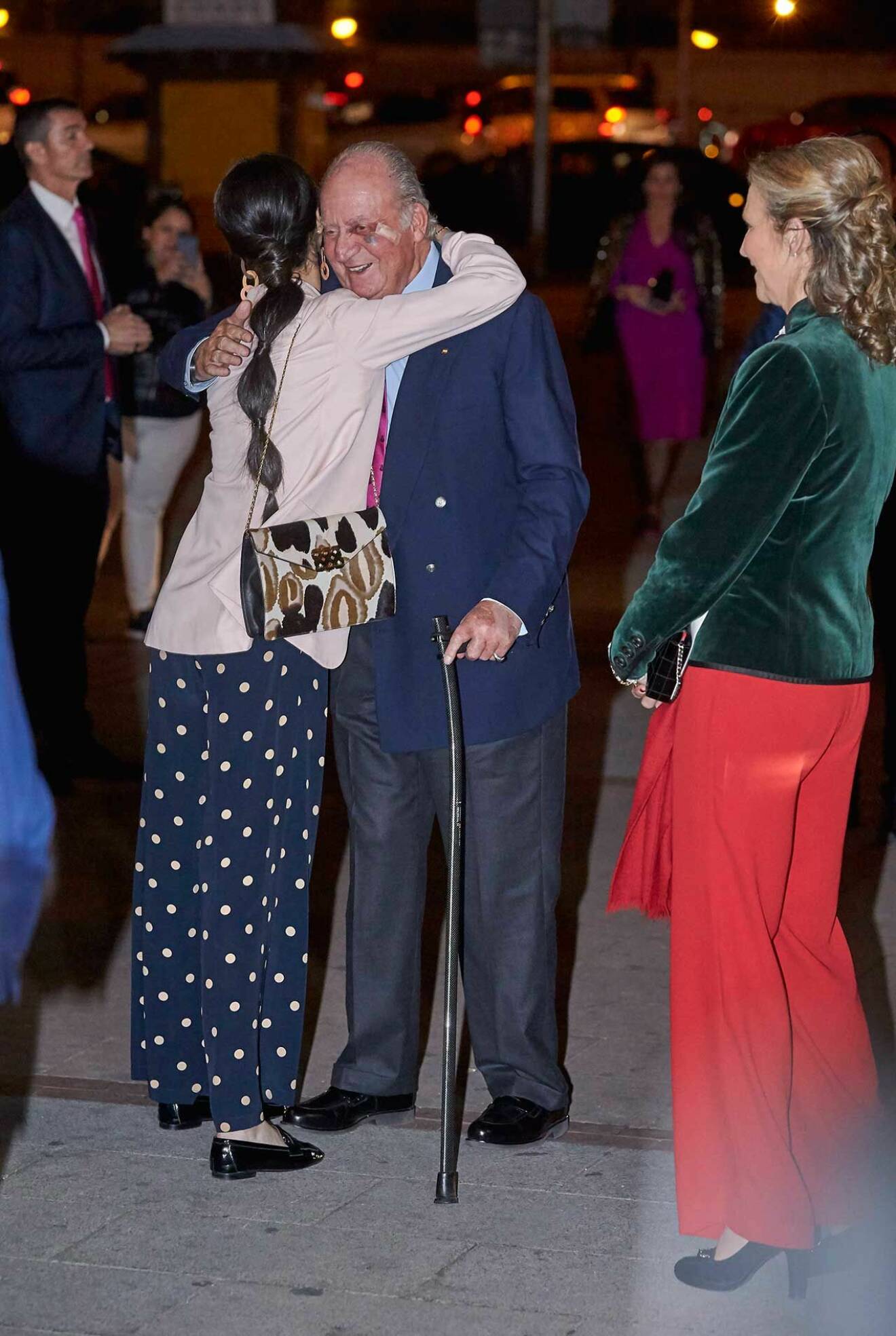 Juan Carlos hälsa har vacklat, här med blåslaget ansikte. 