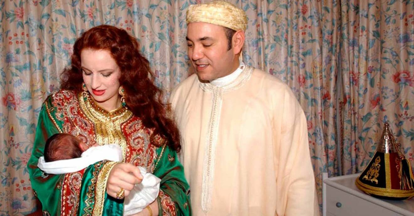 Marockos kungapar med barn