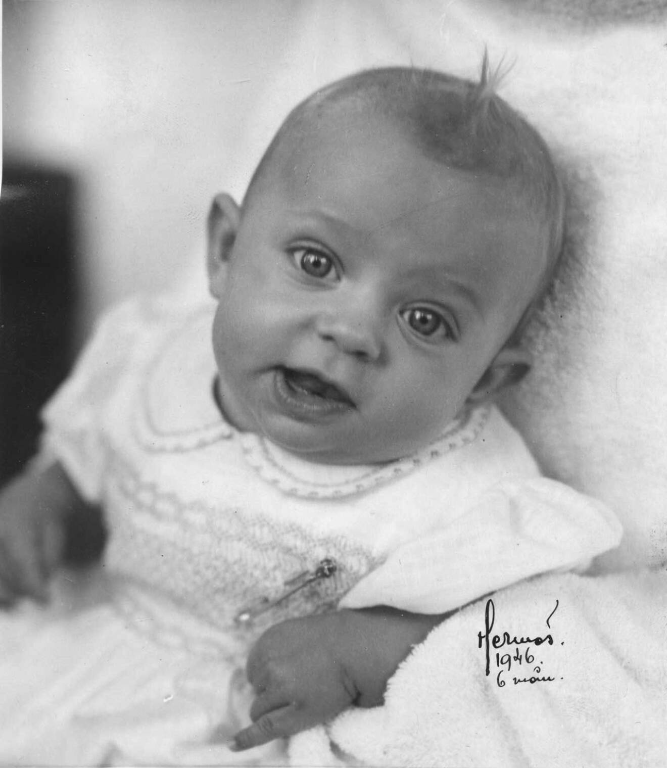 Kung Carl XVI Gustaf, här endast sex månader gammal. 