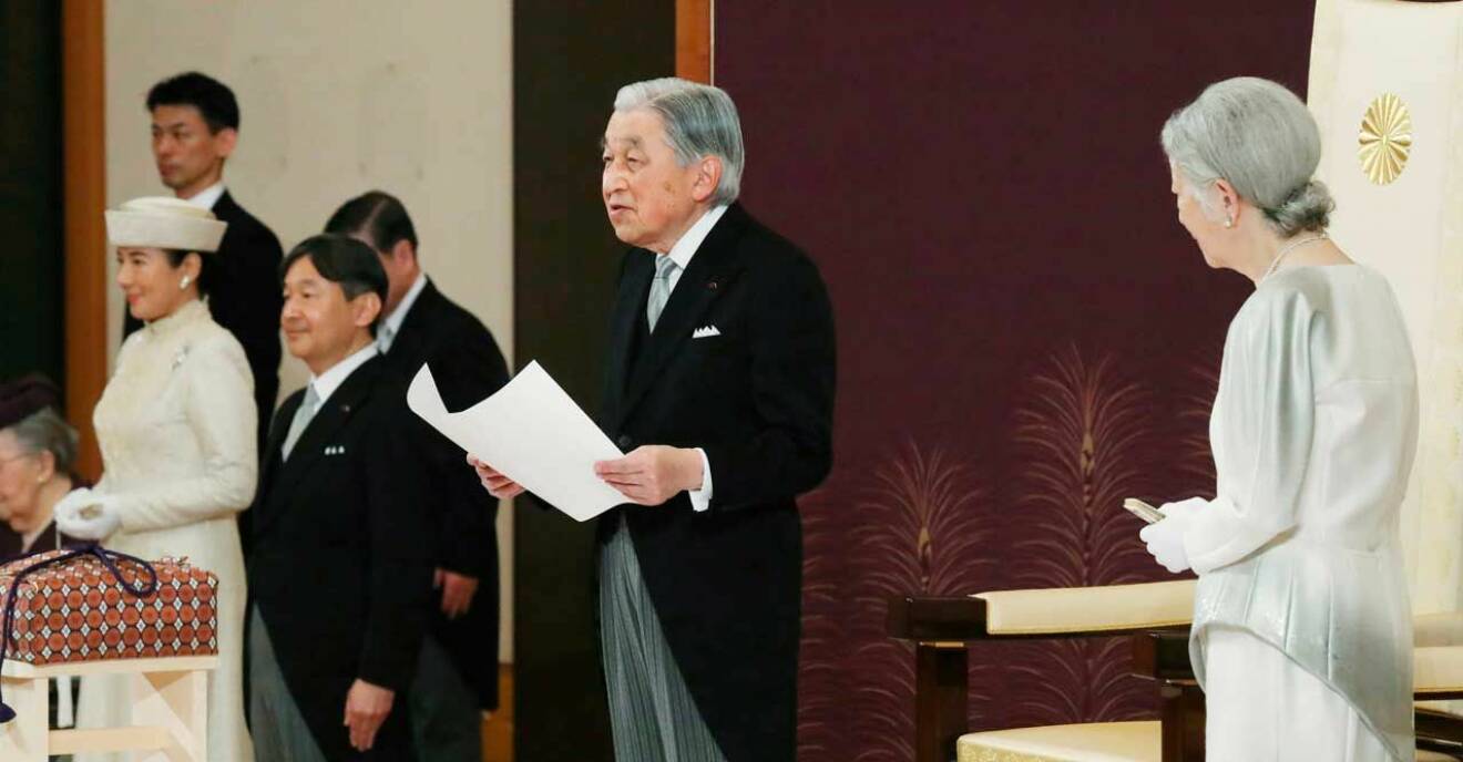 Akihito och Naruhito kejsare 
