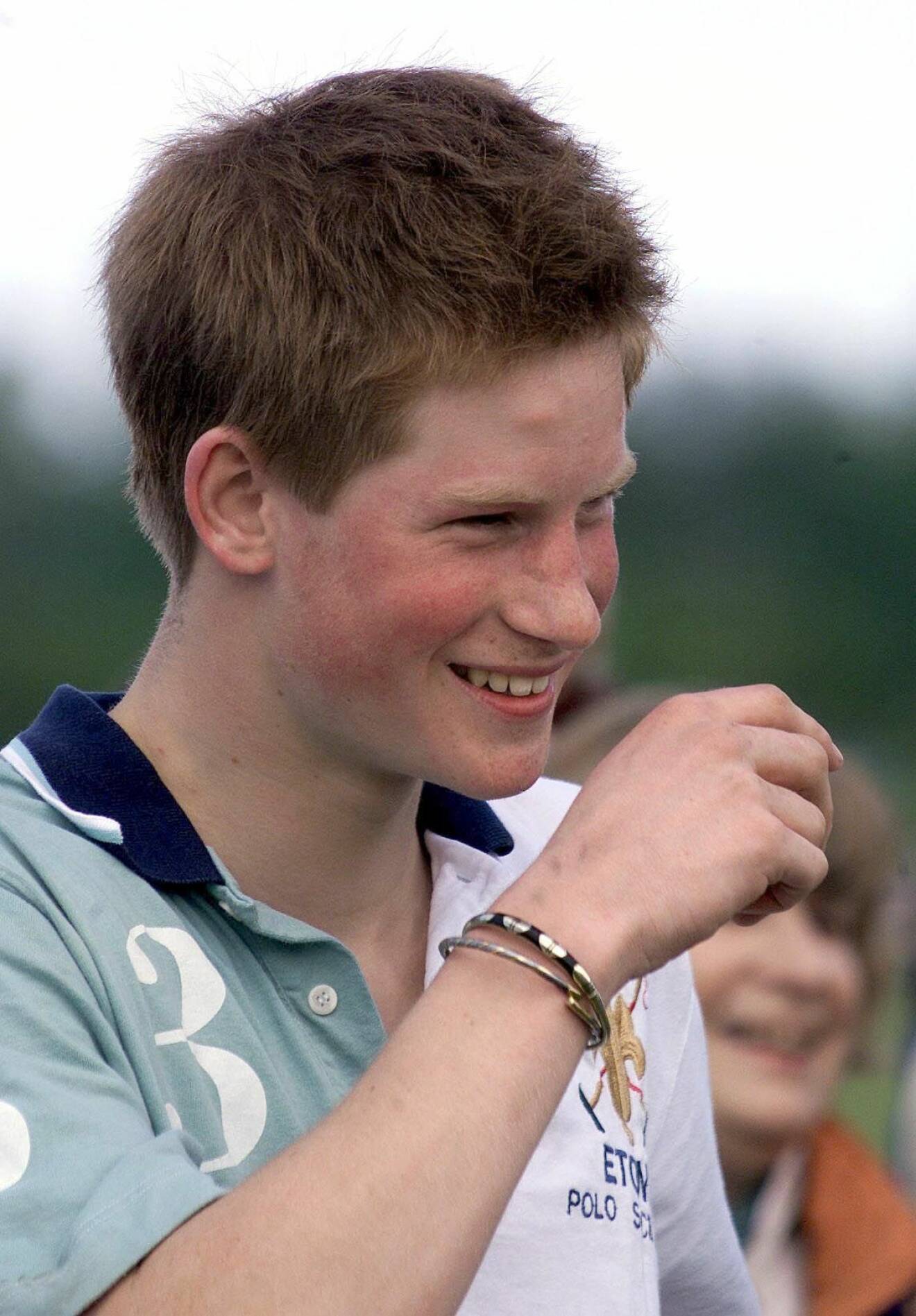 Här syns Harry med armbandet år 2002.