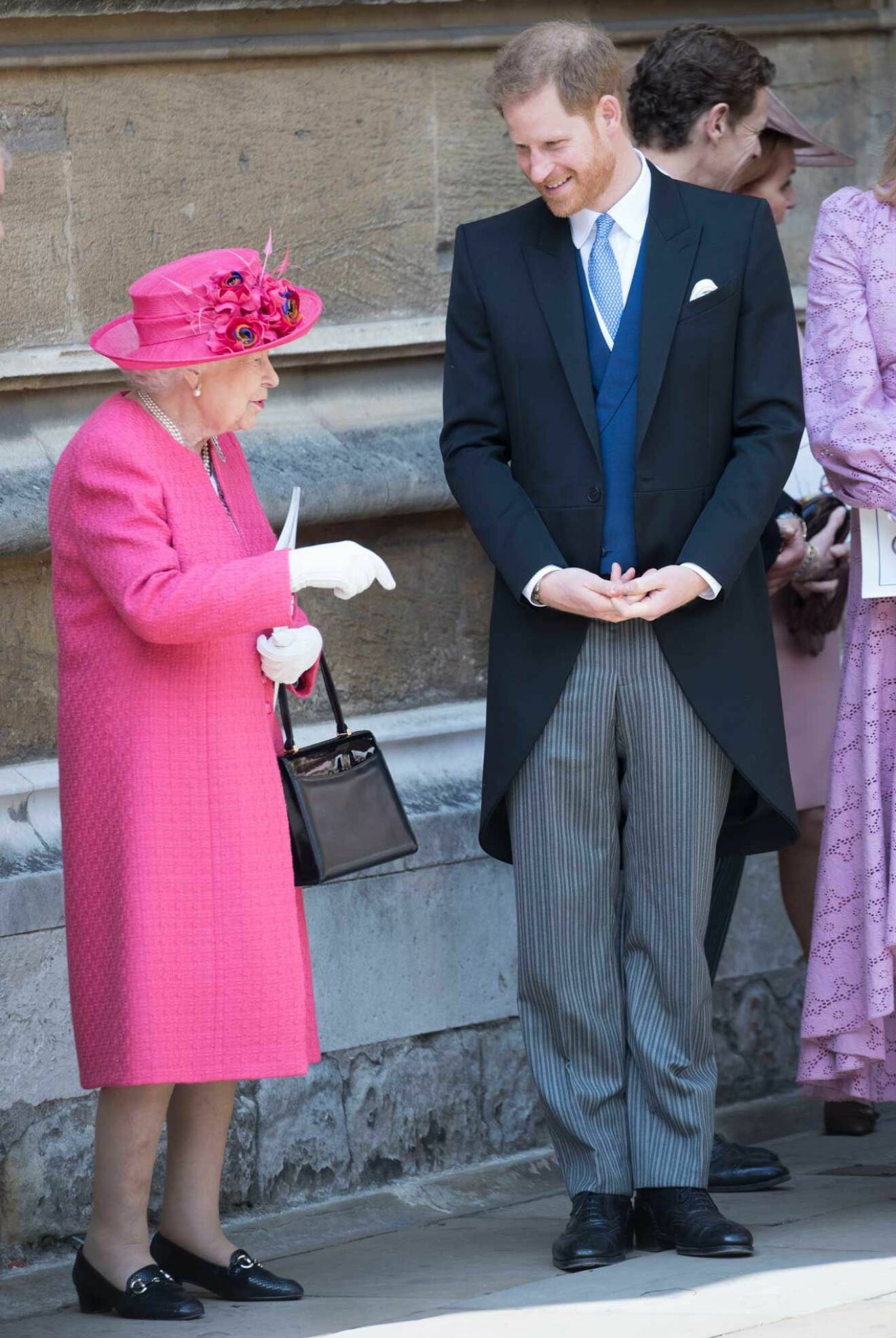 prins Harry och drottning Elizabeth