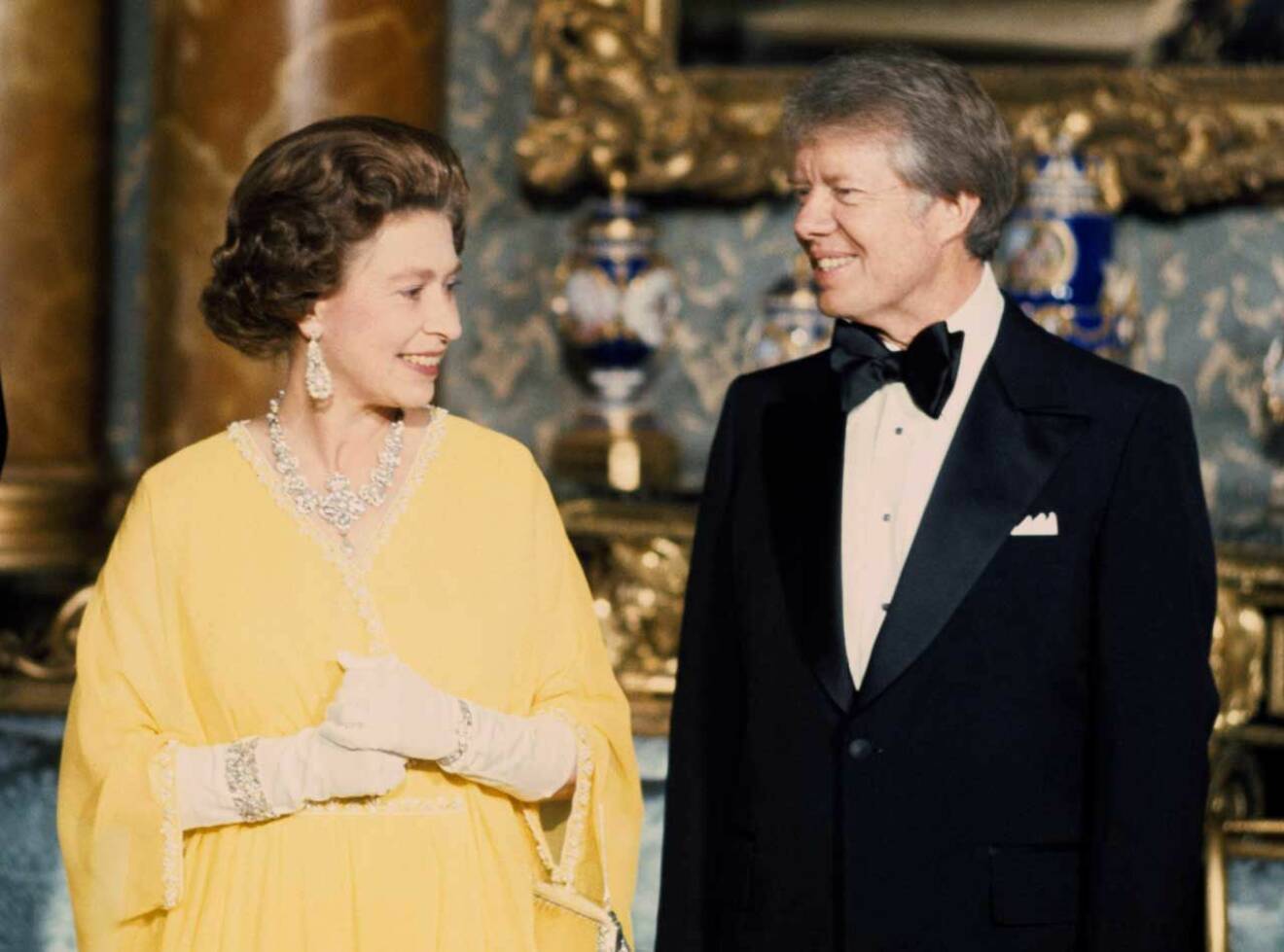 Jimmy Carter mötte drottning Elizabeth.