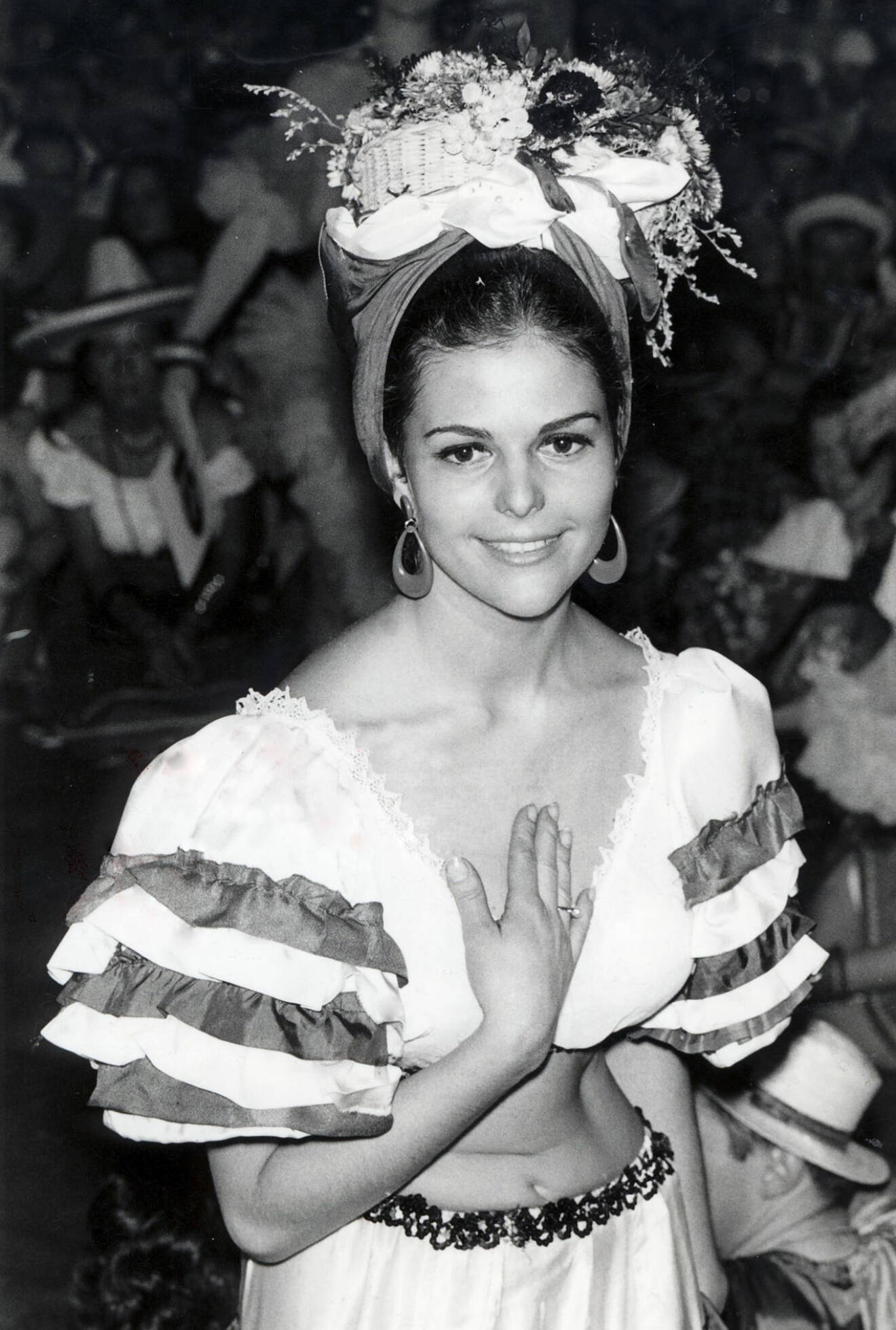 25-åriga Silvia Sommerlath som karnevaldrottning 1968.
