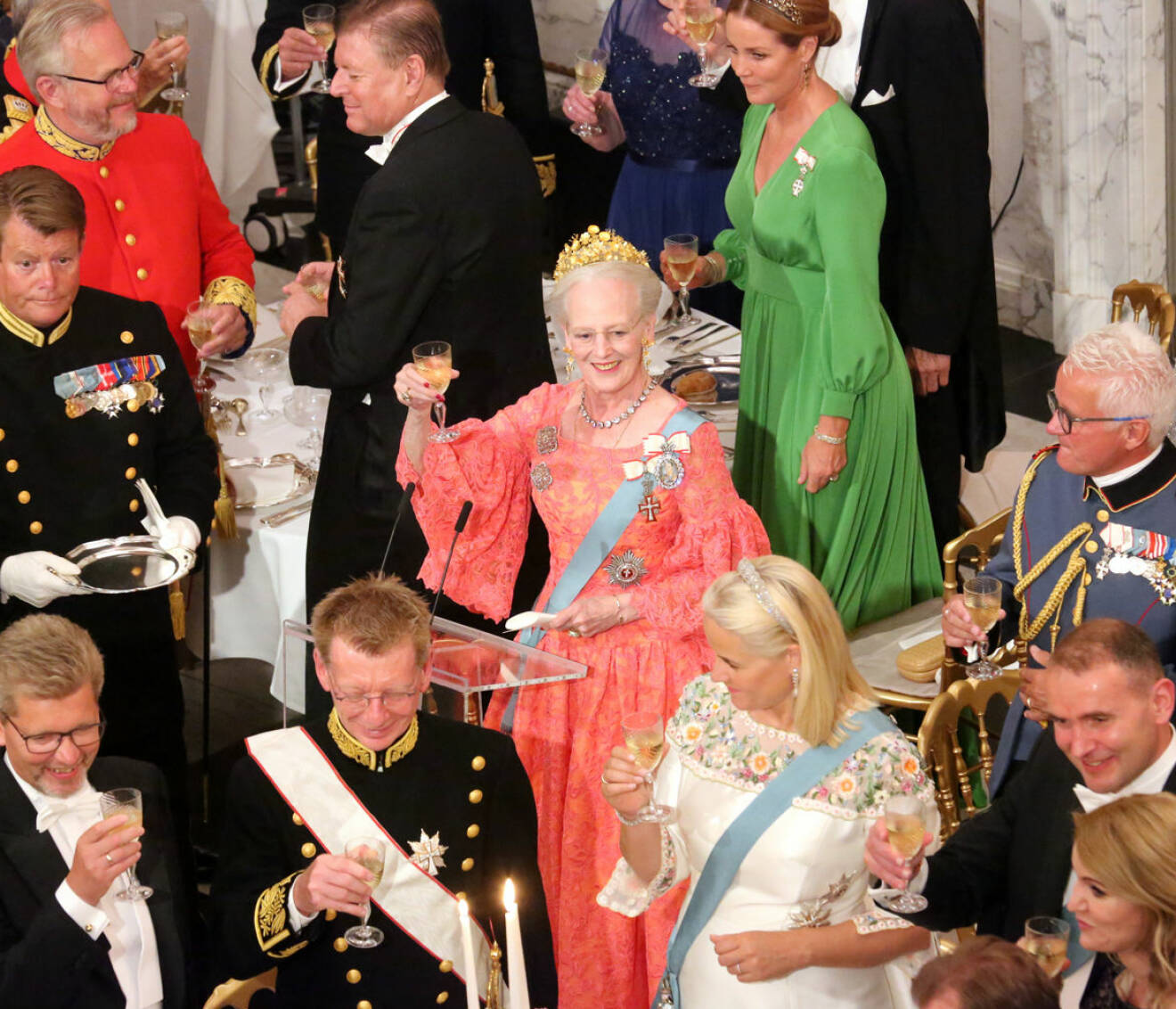 Drottning Margrethe på kronprins Frederiks 50-årsfest