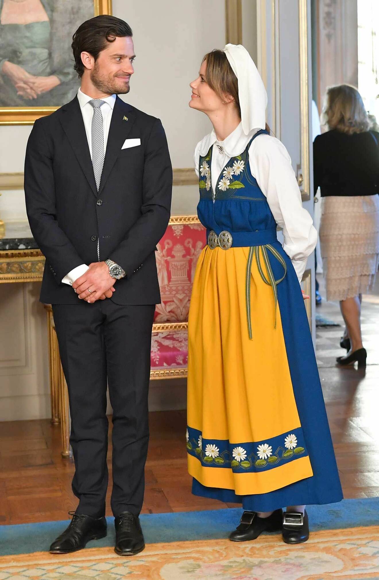 Prins Carl Philip och prinsessan Sofia under nationaldagen 2019.