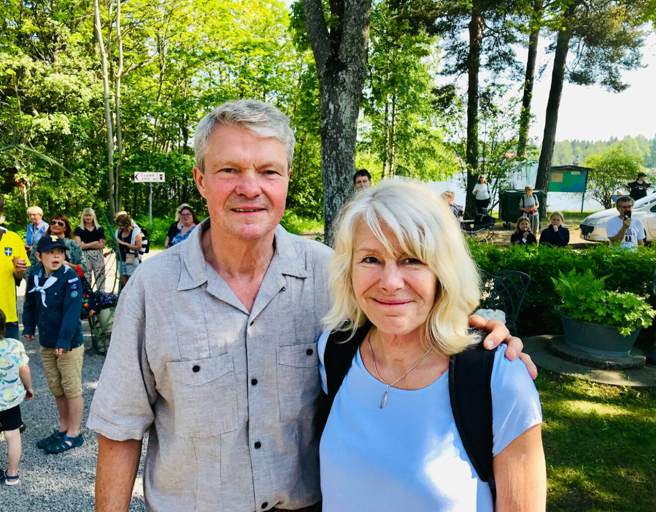 Nils Westling och hans fru Ann-Catrin Westling var med på kronprinsessan Victorias vandring i Gästrikland.
