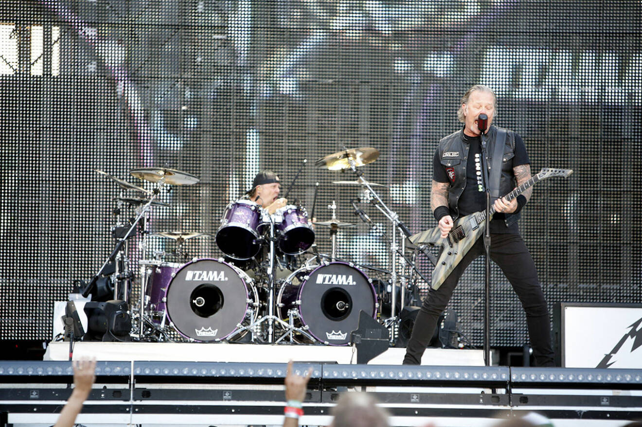 Metallica under gårdagens konsert på Ullevi.