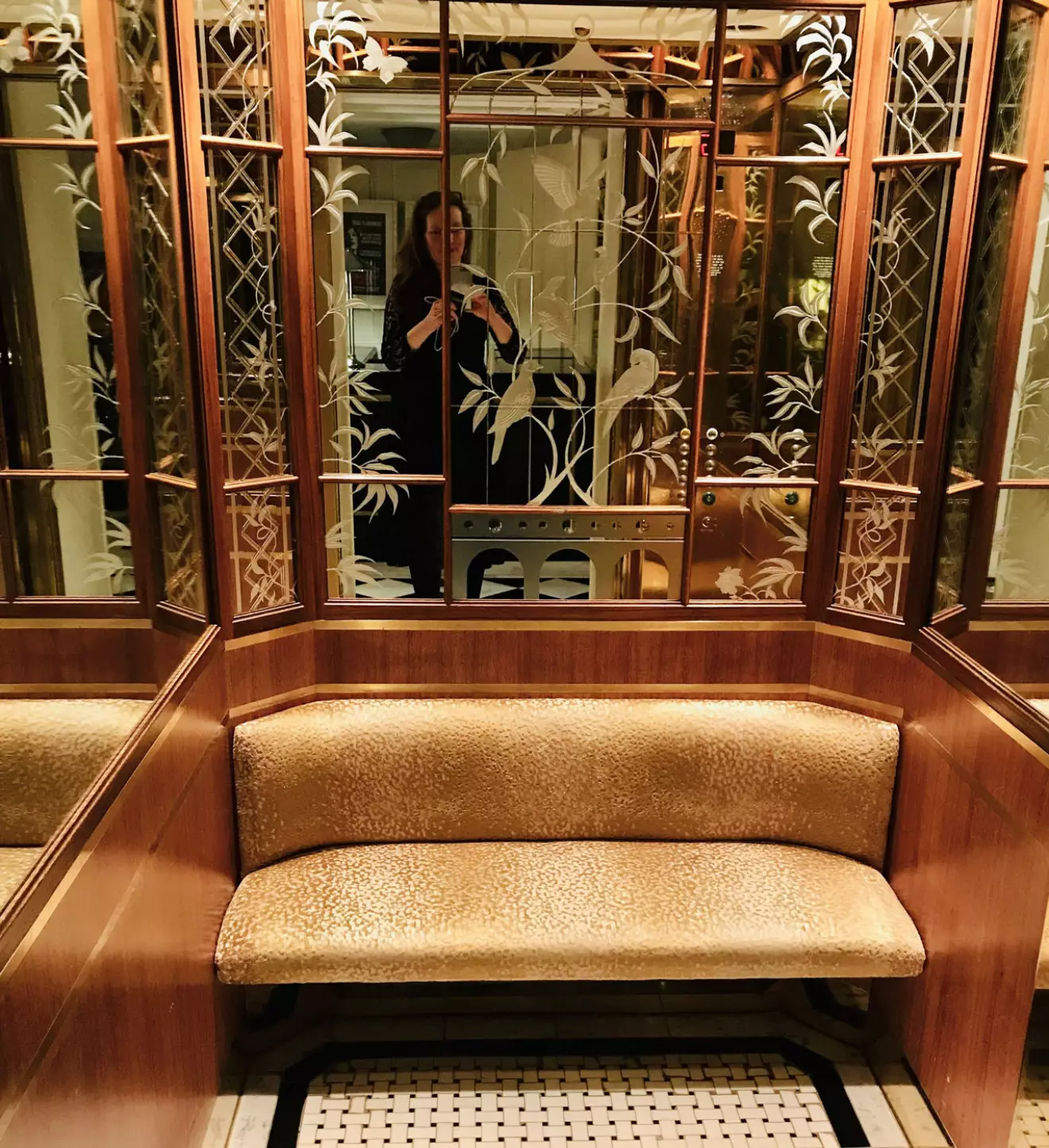 Hissen på Hotel Claridge's i London.