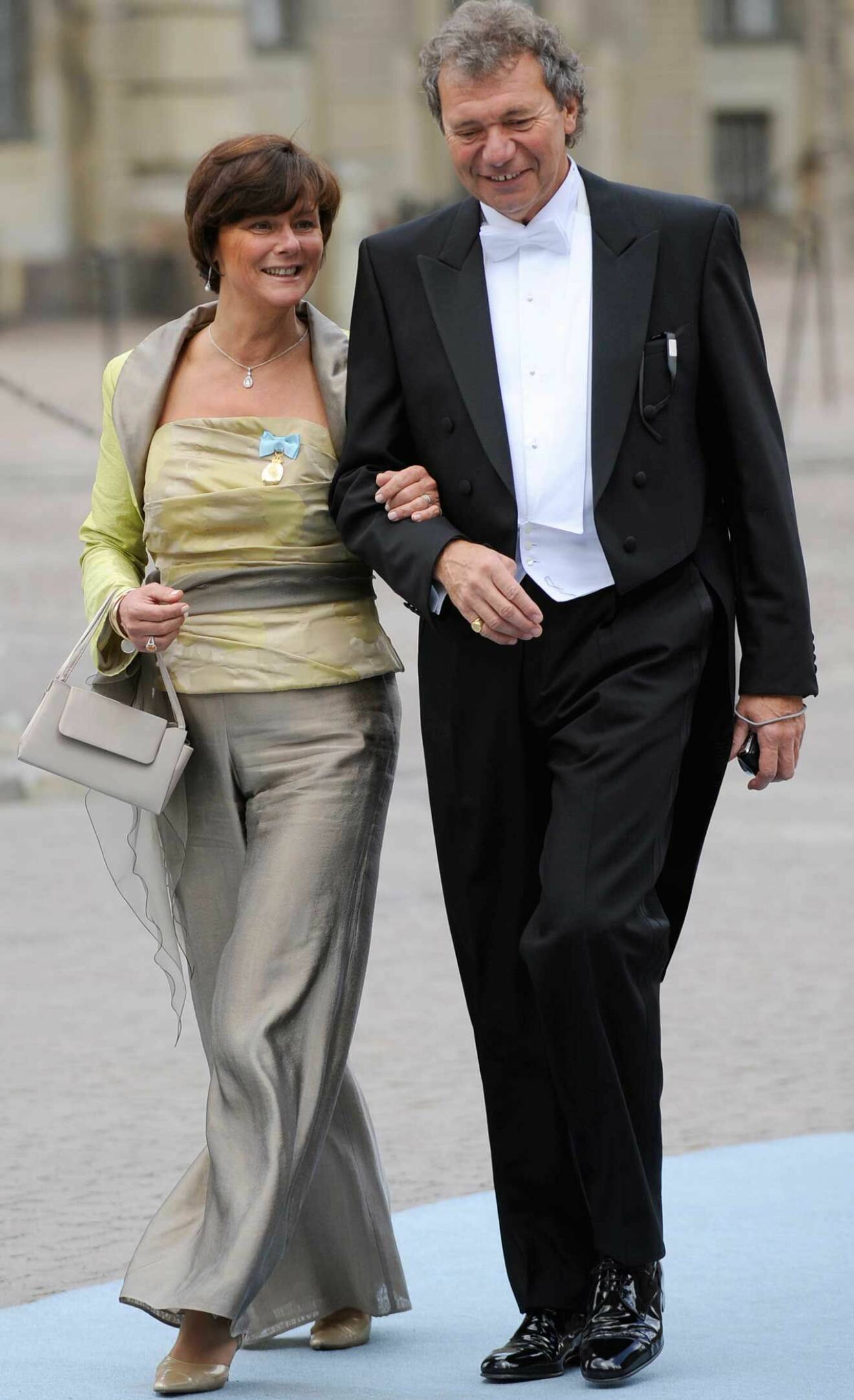 Drottning Silvias brudtärna Carmita Sommerlath med sin man Pierre Baudinet.