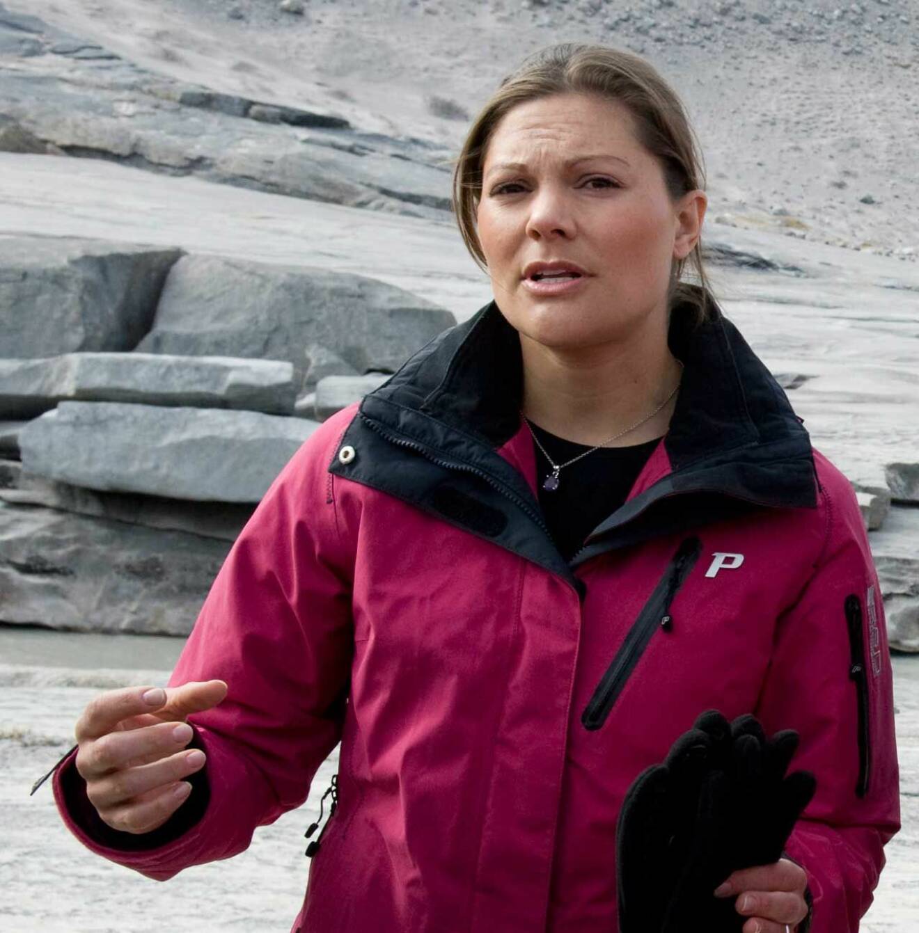 Kronprinsessan Victoria Kangerlussuaq på Grönland, samtidigt som prins Daniel fick en ny njure.
