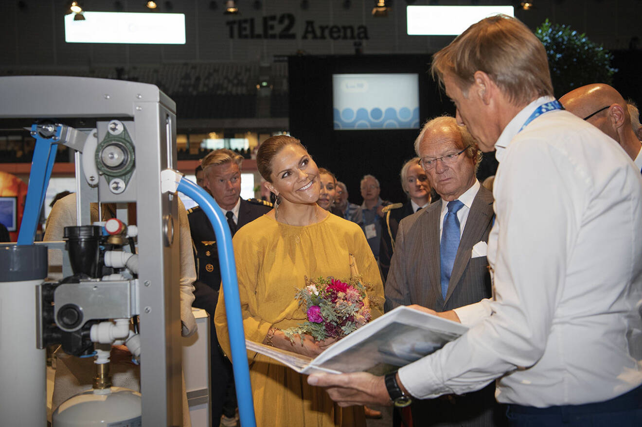 Kronprinsessan Victoria och Kung Carl XVI Gustaf på Stockholm Water Prize