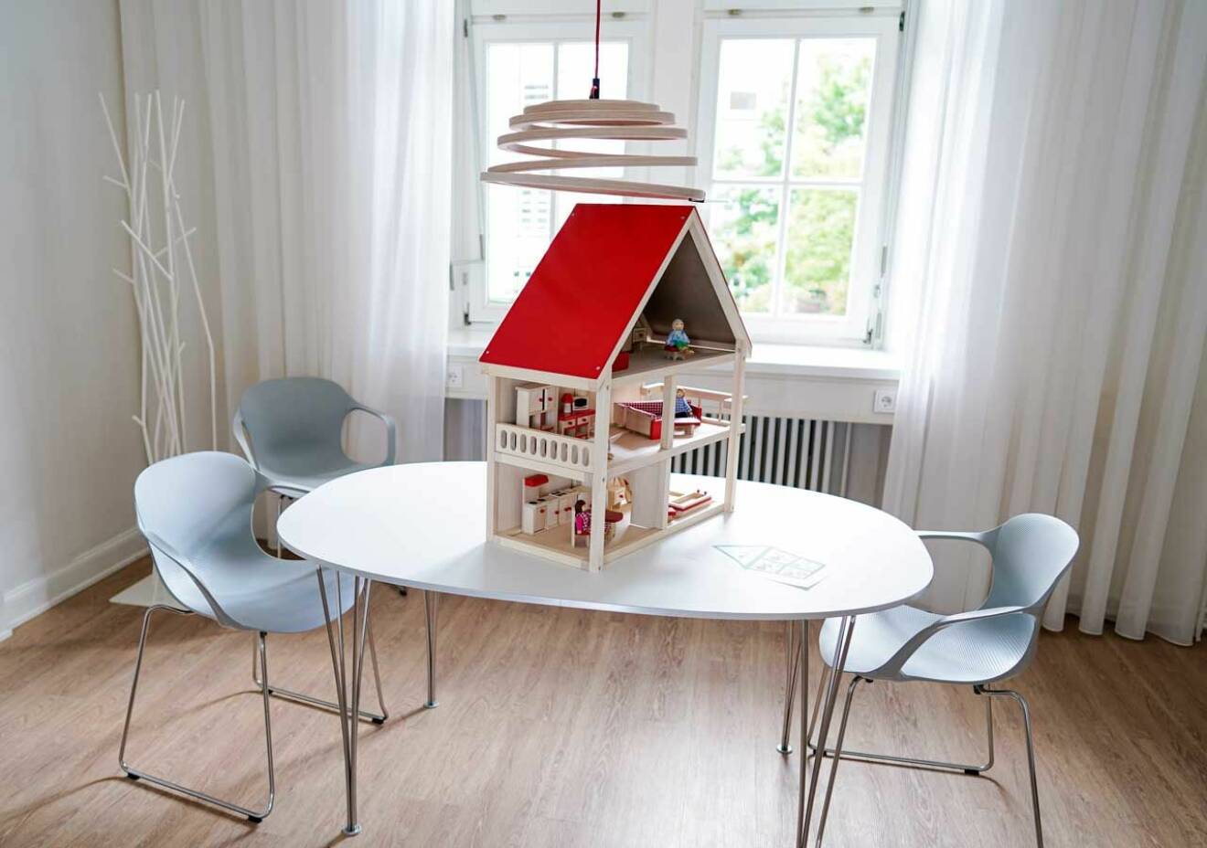 Så här ser det ut i det nya Barnahuset, Childhood Haus i Heidelberg.
