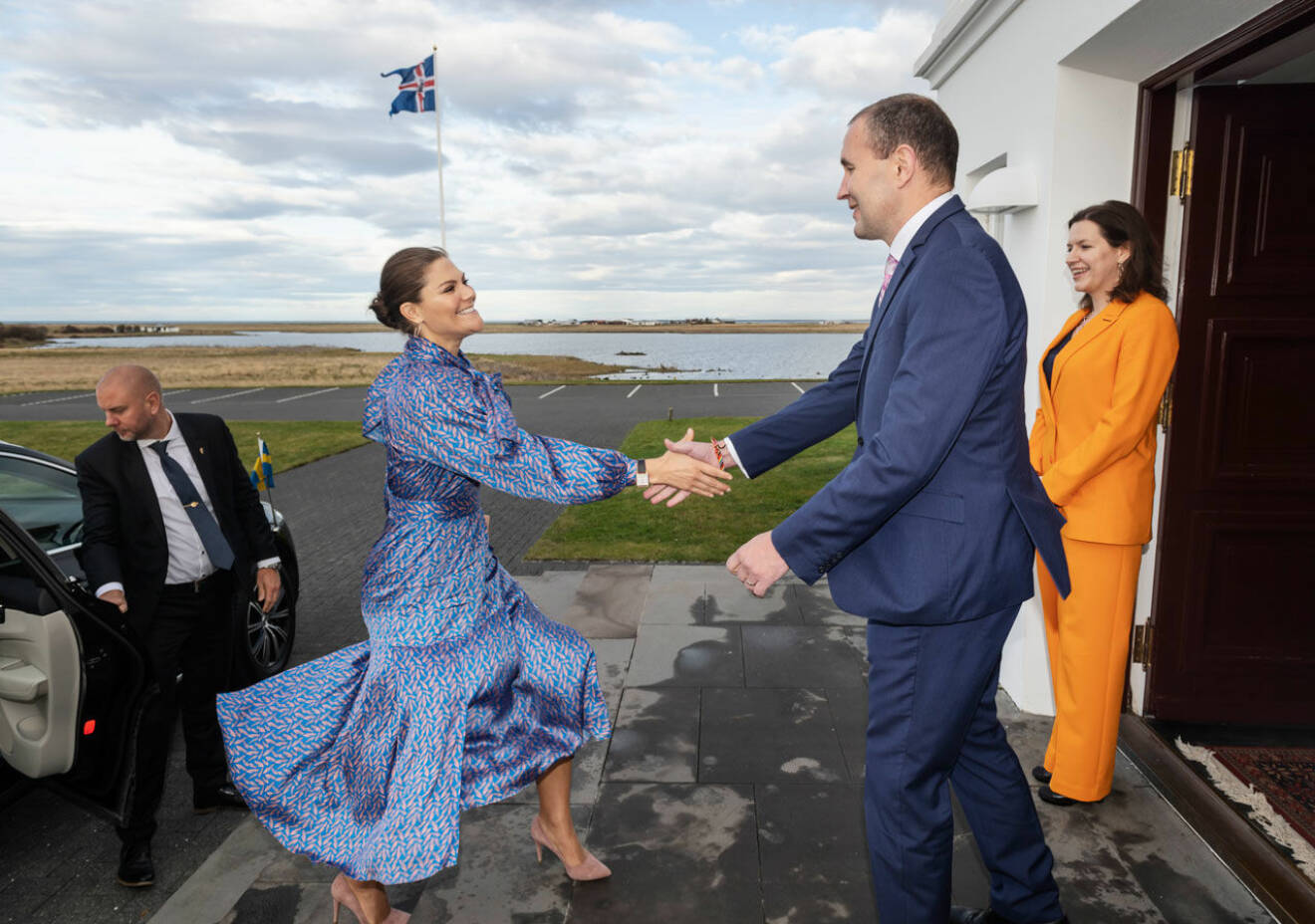 Kronprinsessan Victoria hemma hos Islands president Gudni Jóhannesson och hans fru Eliza.