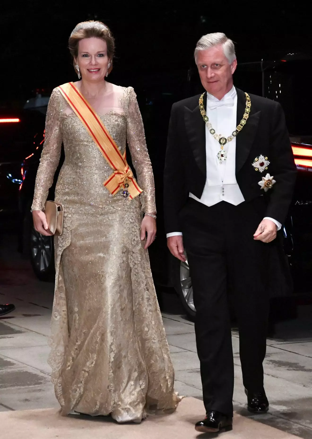 Belgiens kungapar Mathilde och Philippe.