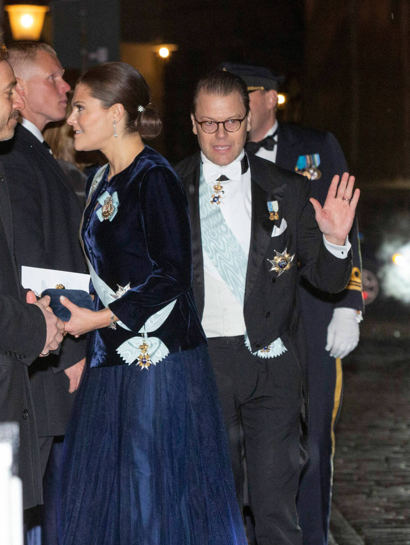 Kronprinsessan Victoria och prins Daniel på Svenska Akademiens högtidssammankomst 2018.