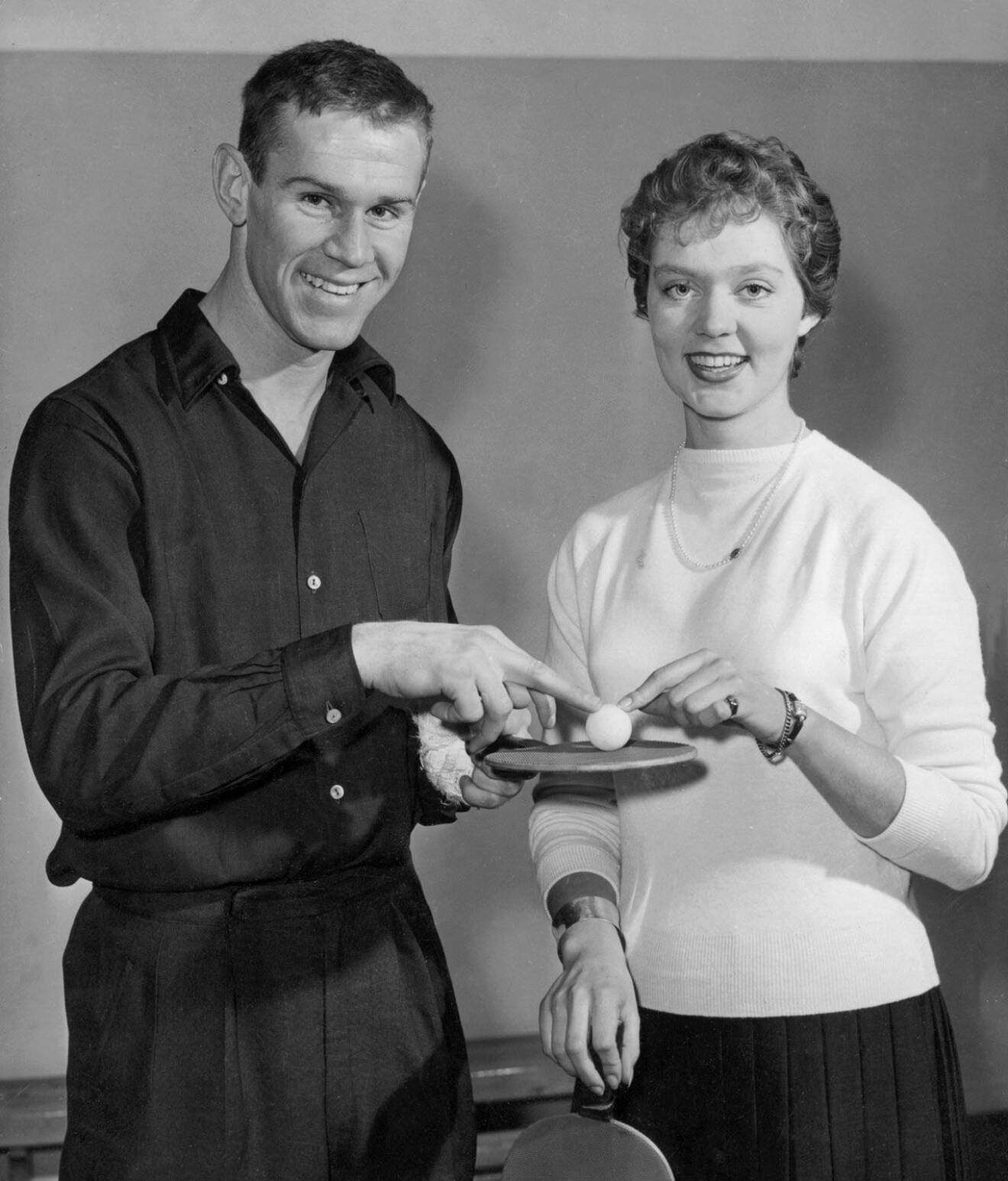 Prinsessan Birgitta med Sven Tumba, på den tiden de hade sin lilla romans. Sven och Mona gifte sig 1960 och Sven gick bort 2011.