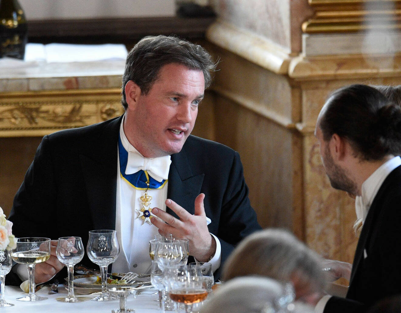Chris O’Neill vid en middag på Kungliga slottet.