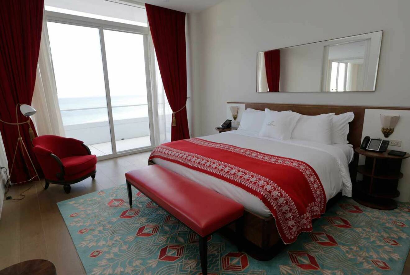 Ett hotellrum på Faena hotel i Miami Beach