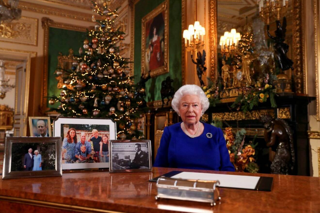 Drottningen tog en bild inför sitt årliga jultal.