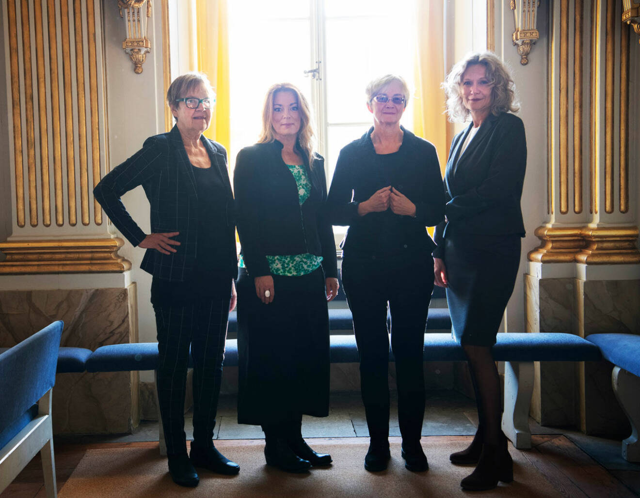 Nya i Svenska Akademien 2019: Tua Forsström, Anne Swärd, Ellen Mattson och Åsa Wikforss.