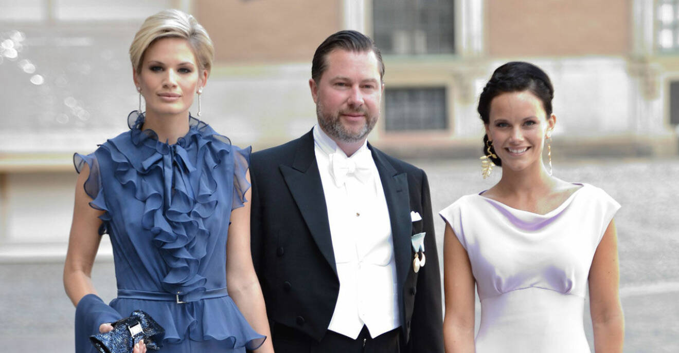 Vicky Andrén och Gustaf Magnuson med Sofia Hellqvist, innan hon blev prinsessa. 