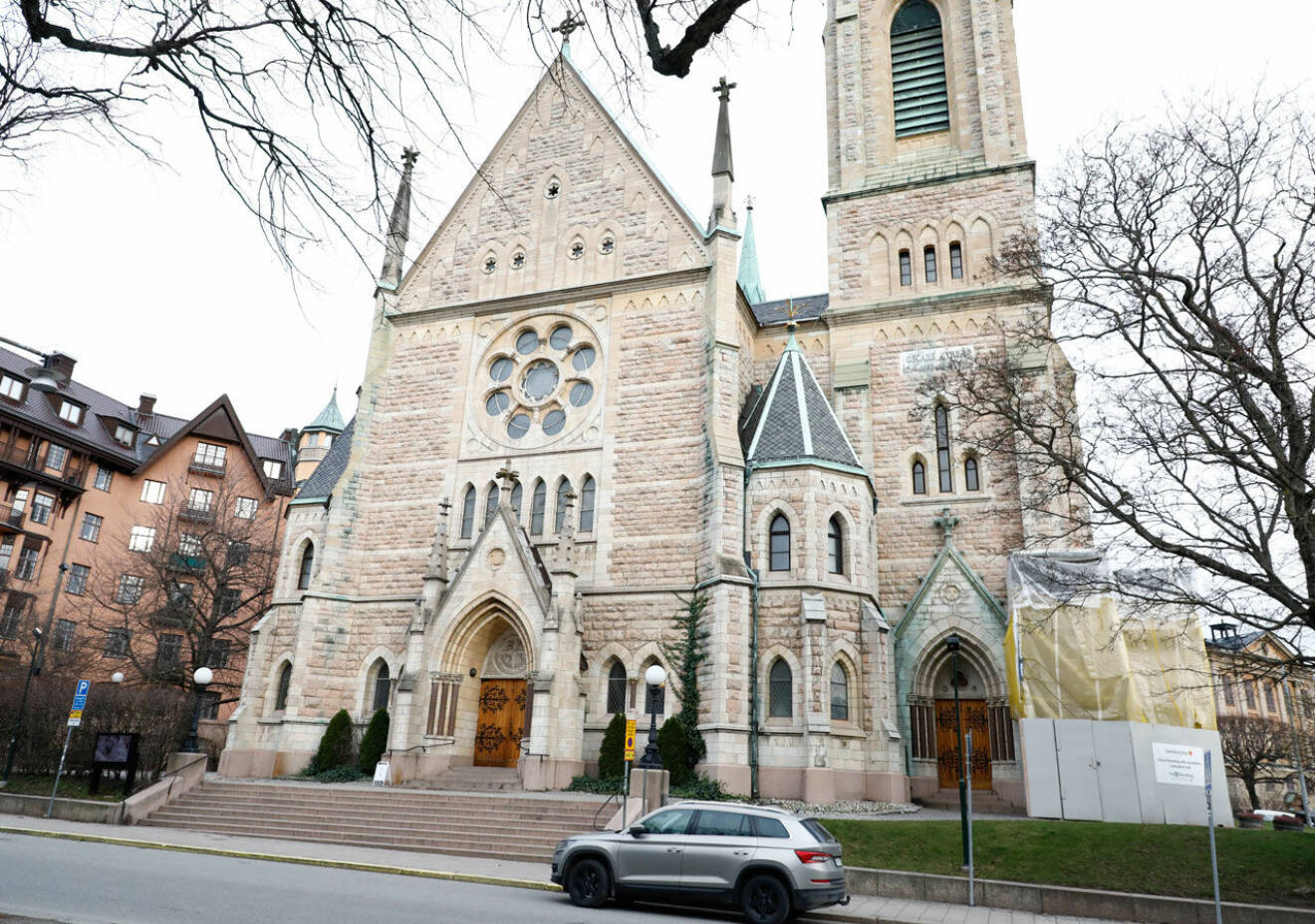 Oscarskyrkan i Stockholm där kungafamiljen tog farväl av Dagmar von Arbin.