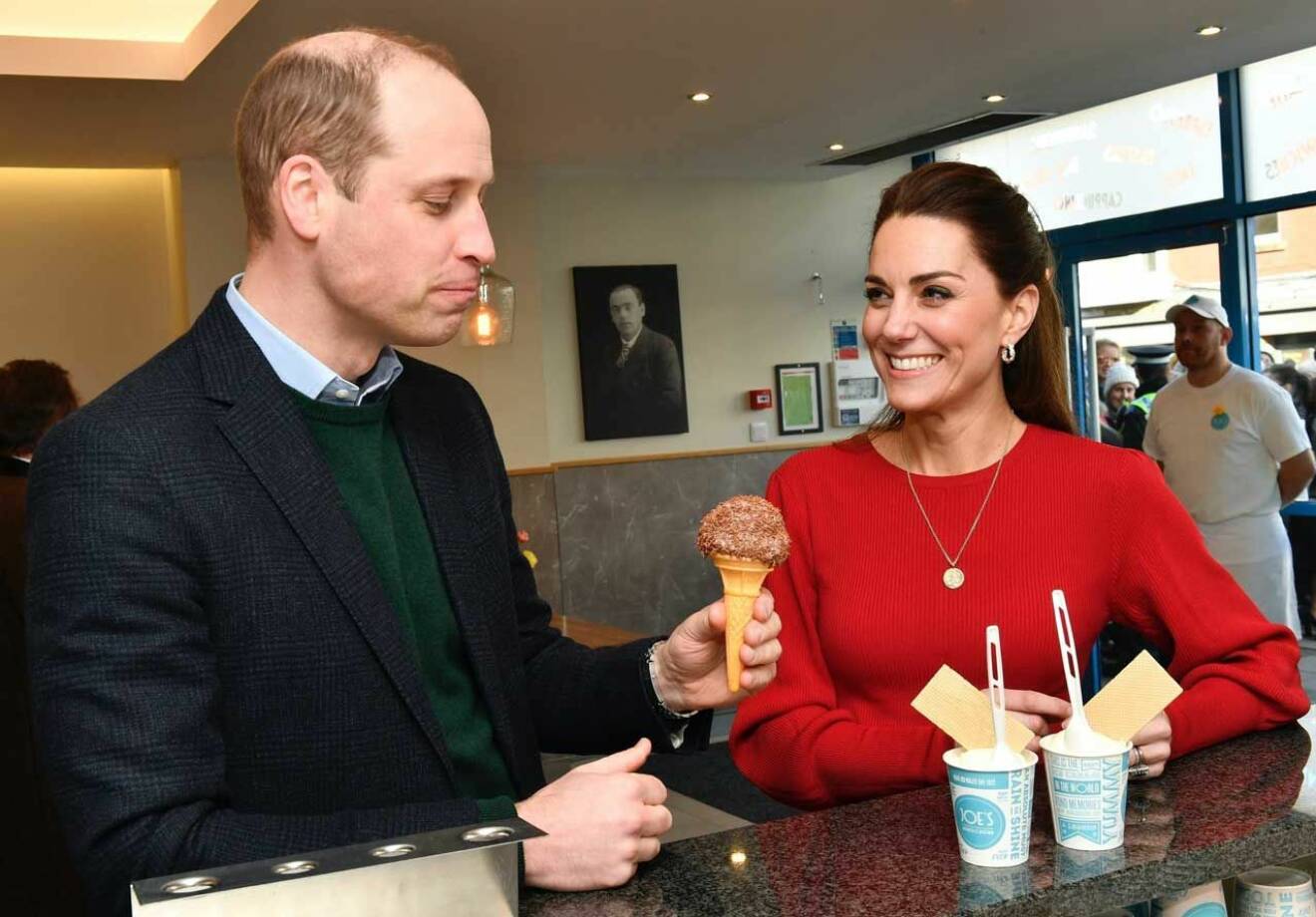 Kate och William äter glass