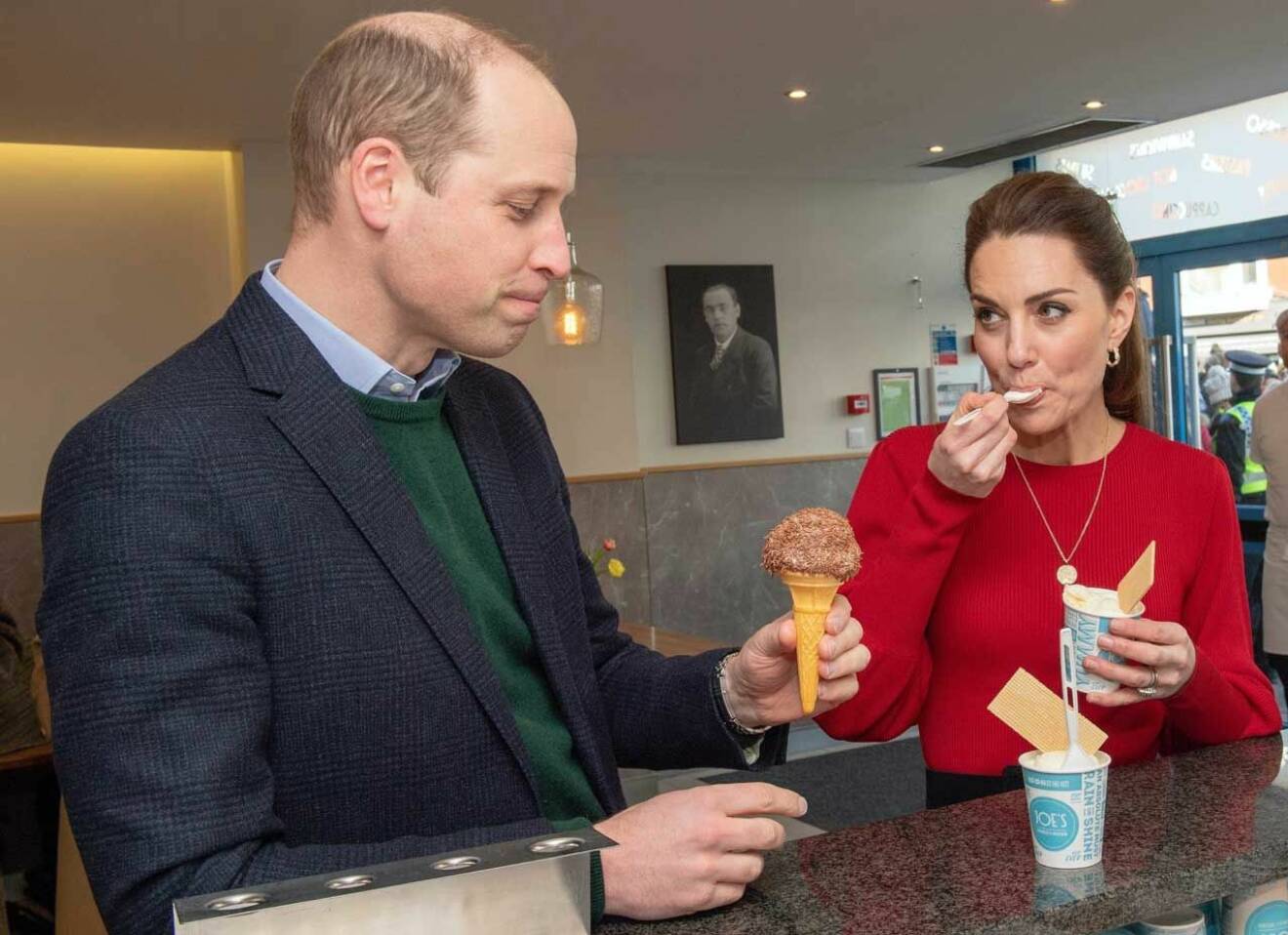 Kate och William äter glass