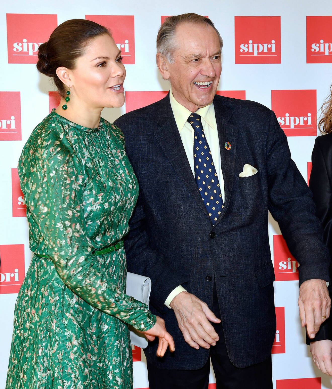 Kronprinsessan Victoria och Jan Eliasson på SIPRI.