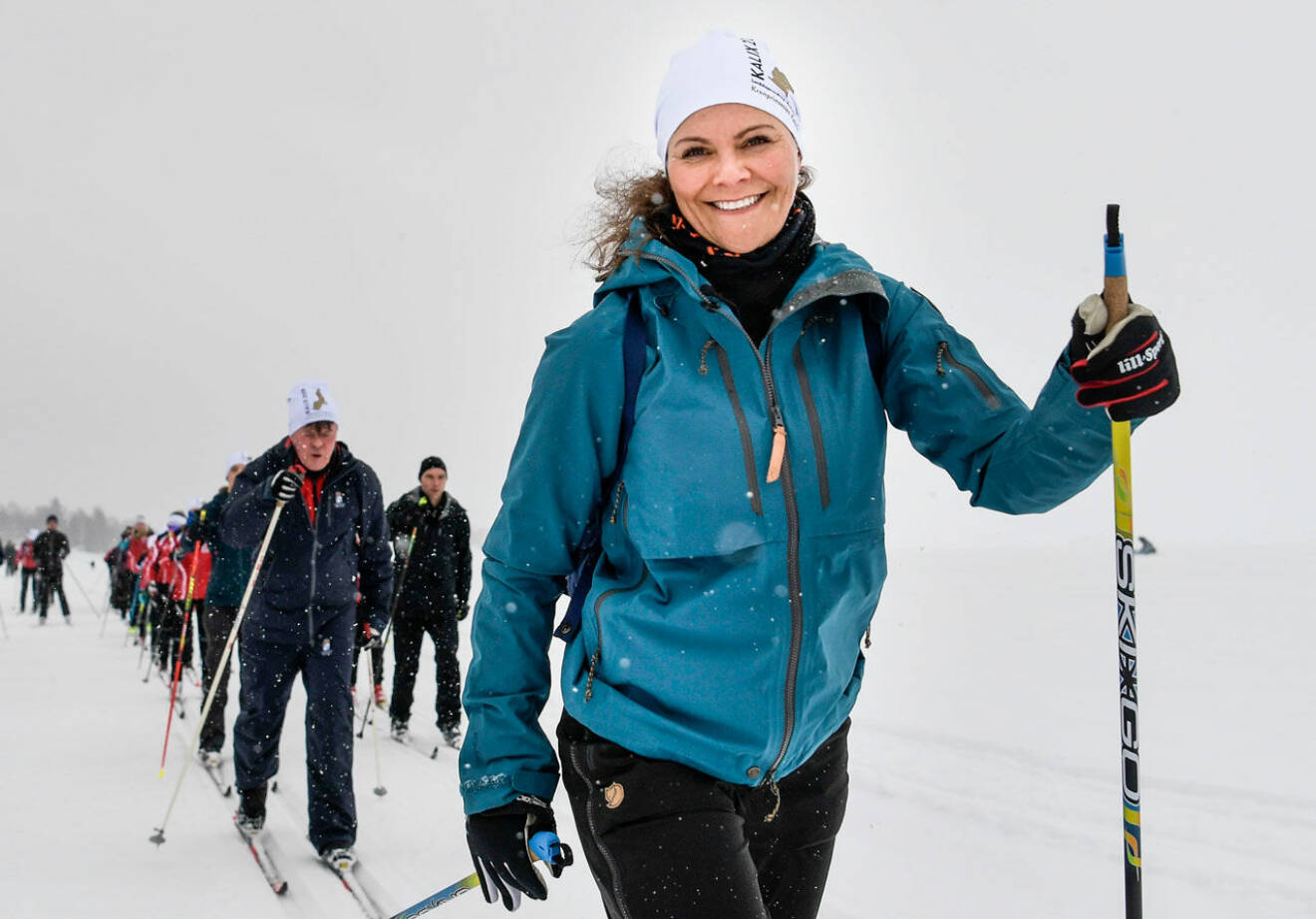 Victoria åker skidor i Kalix 2019.