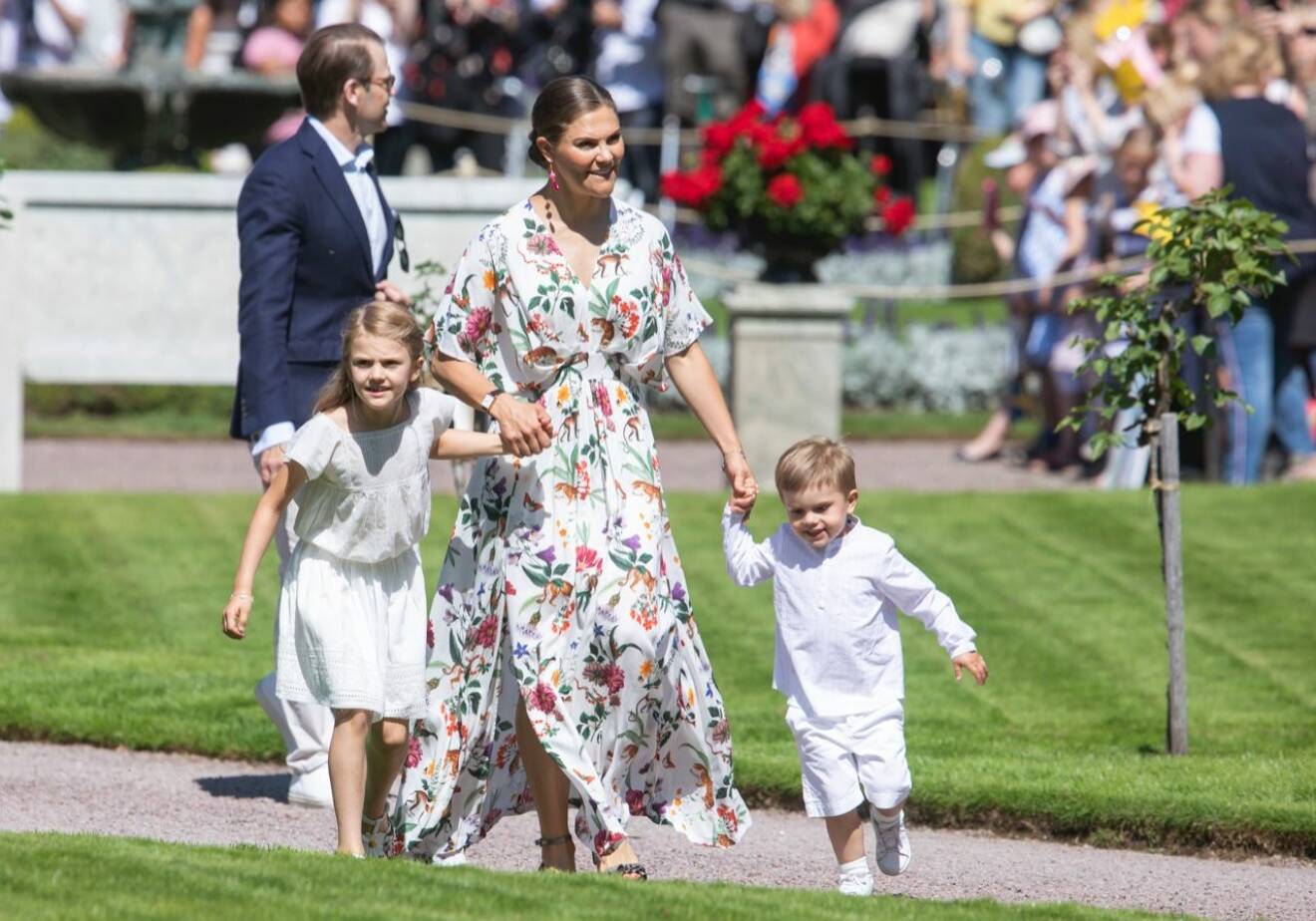 Kronprinsessfamiljen på Solliden slott, 2019. 