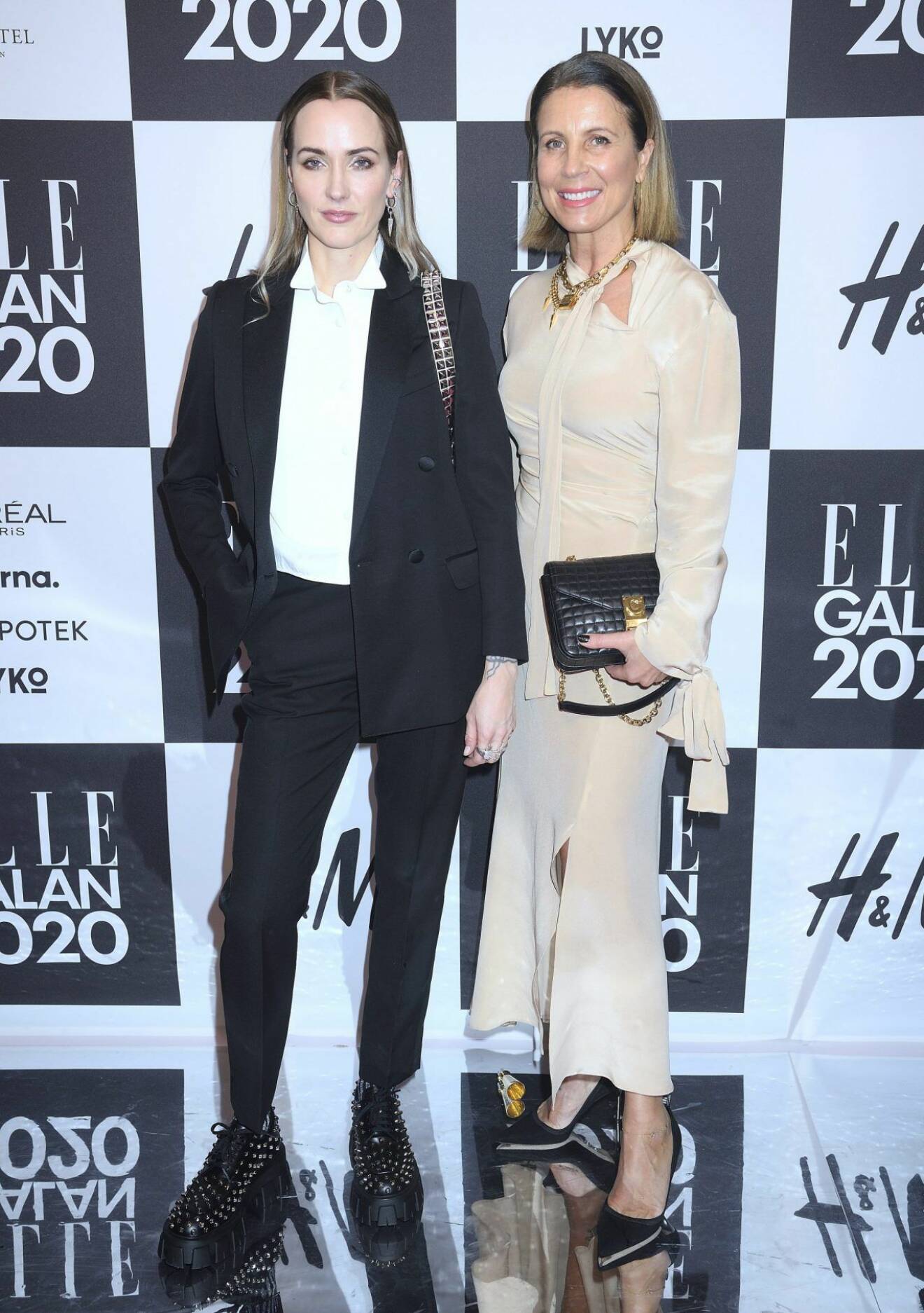 Maria Nilsdotter och Nina Philipson på Elle-galan. 